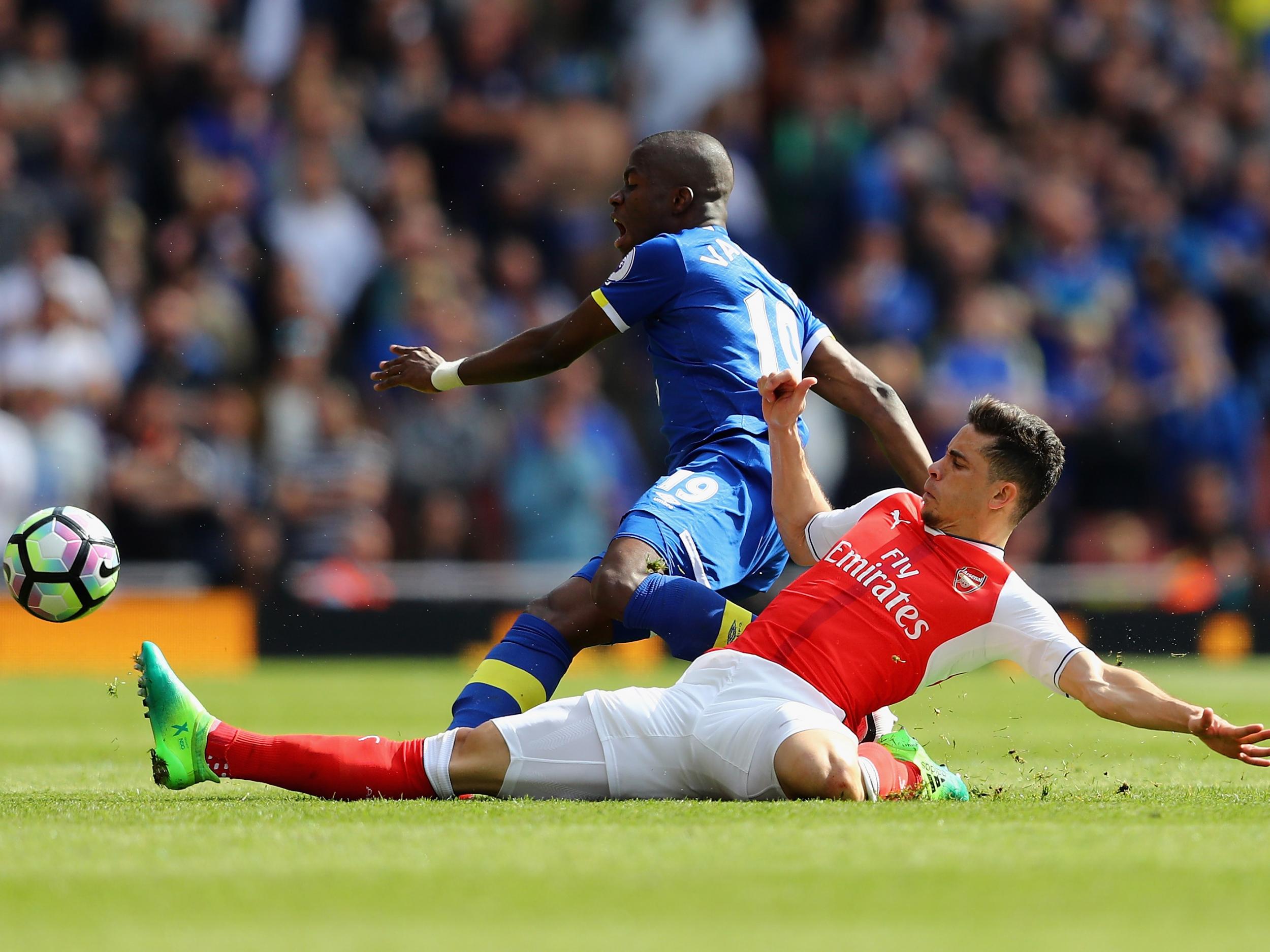 Gabriel injured himself in this challenge on Enner Valencia