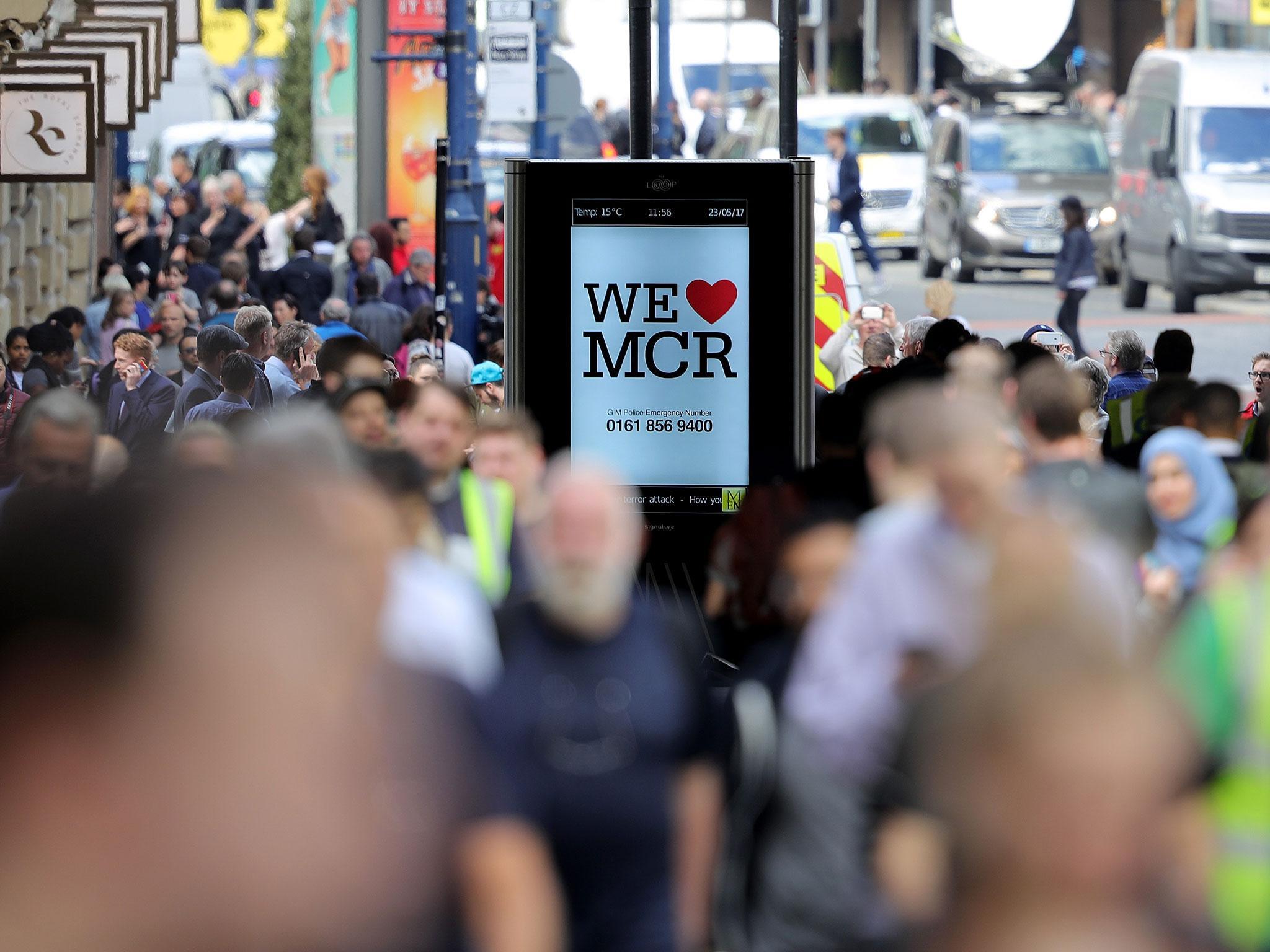 The usually busy streets of Manchester were sparse yesterday morning