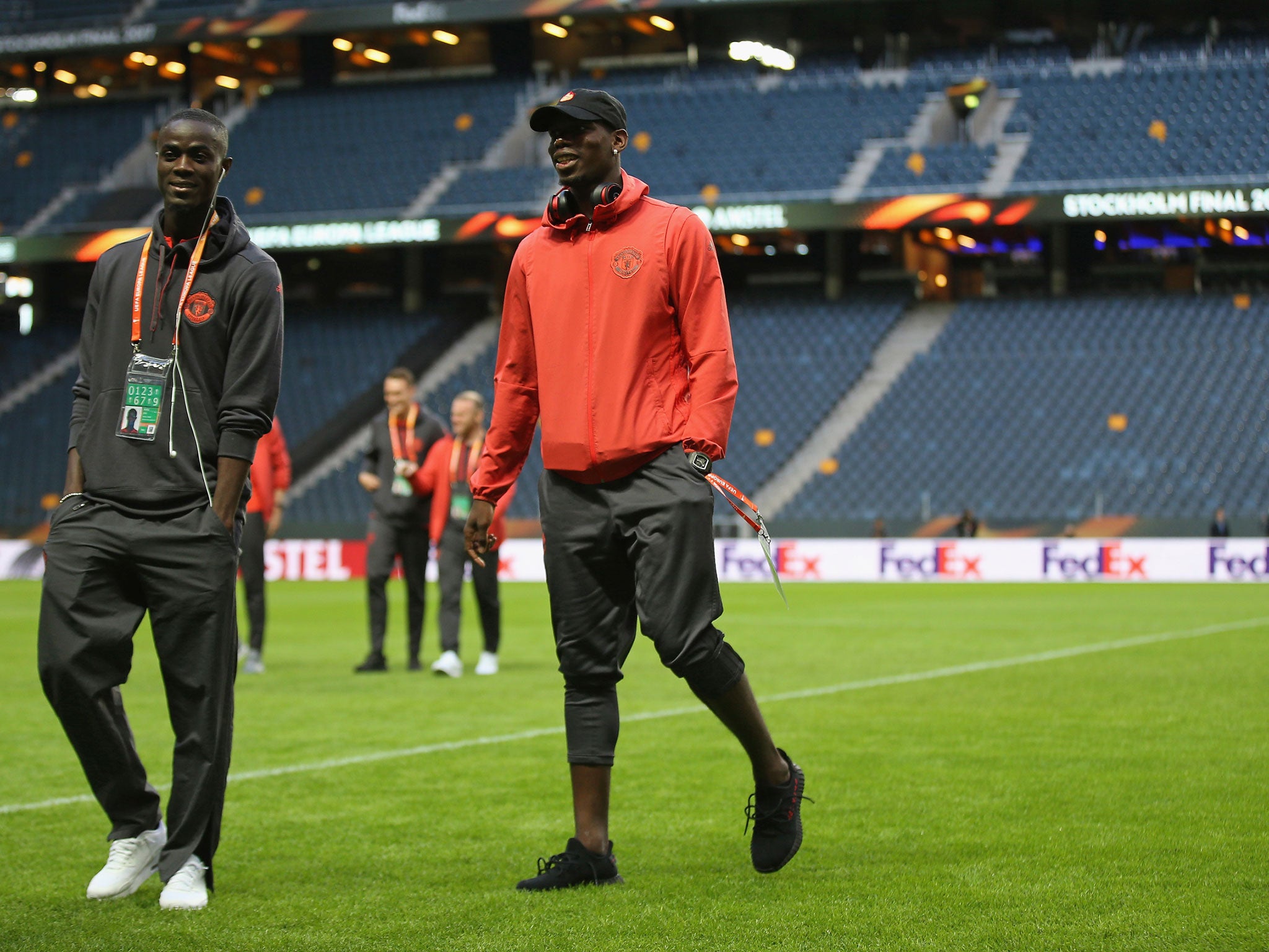 United's players during Tuesday's walkabout