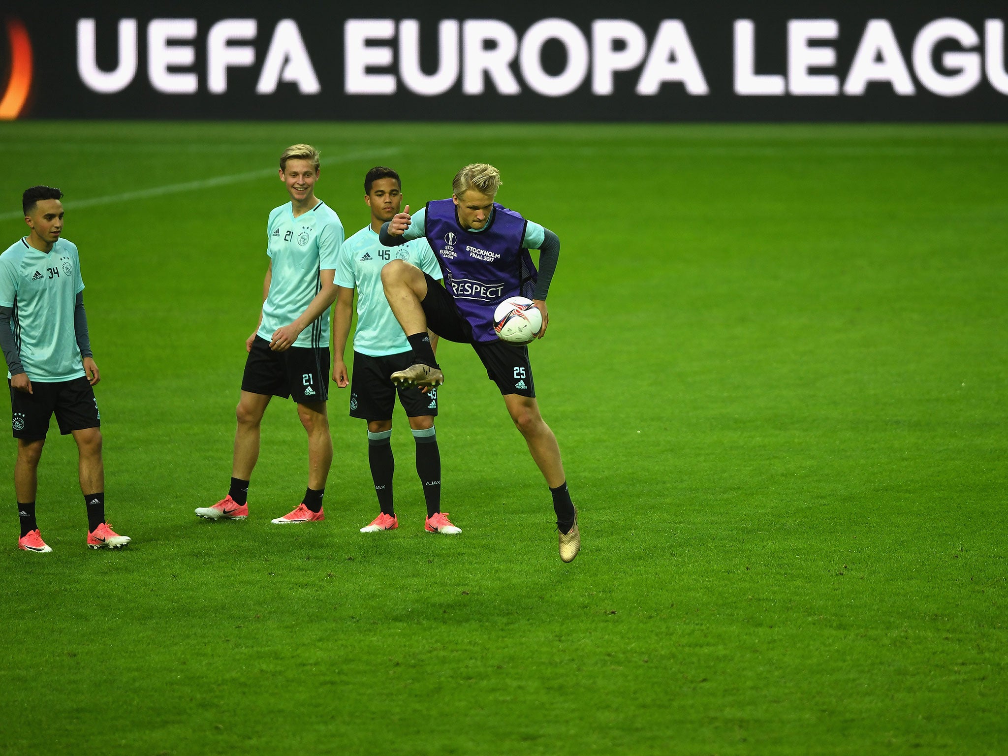 Ajax's players in training