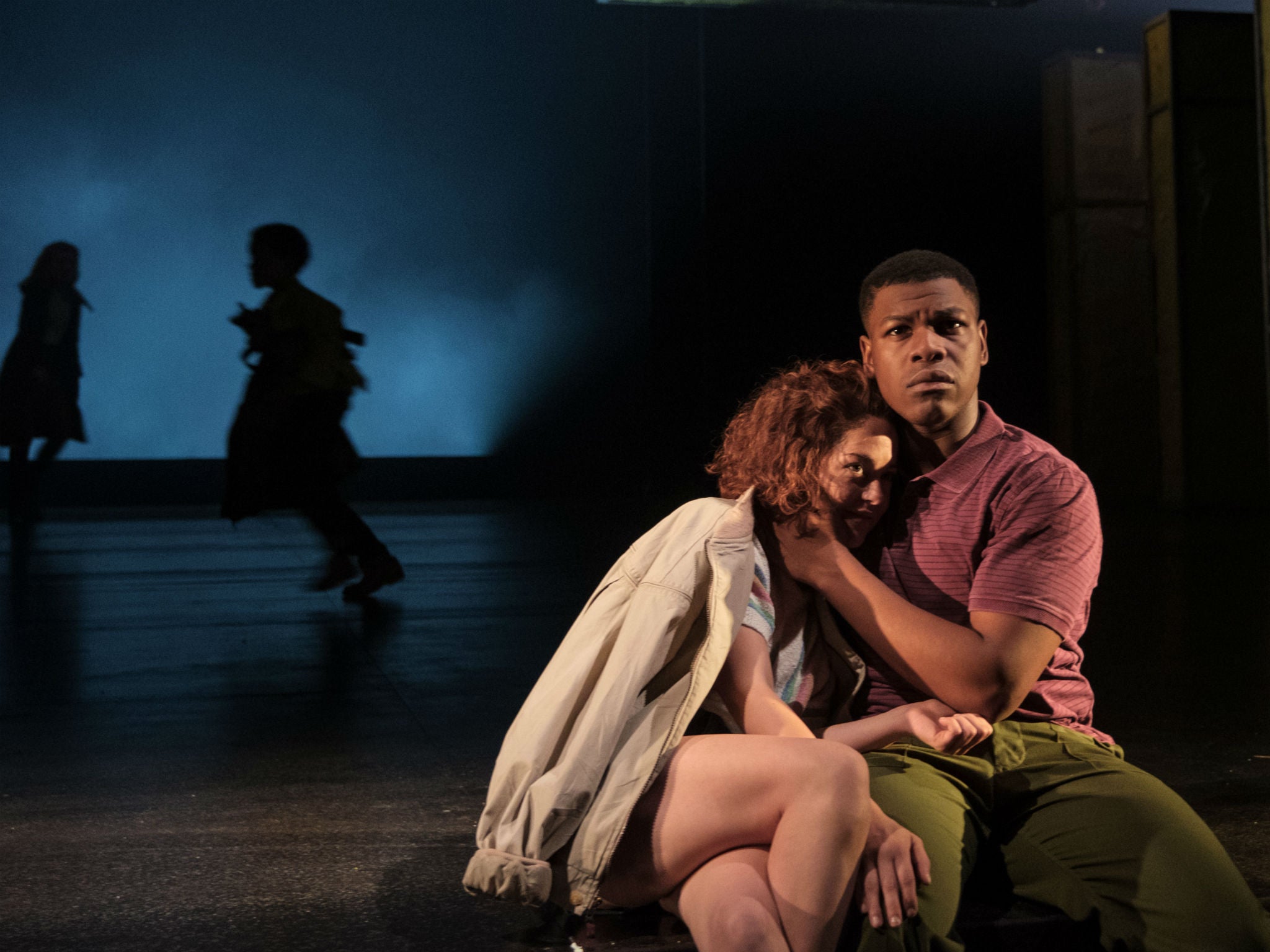 John Boyega as Woyzeck and Sarah Greene as Marie in 'Woyzeck' at The Old Vic