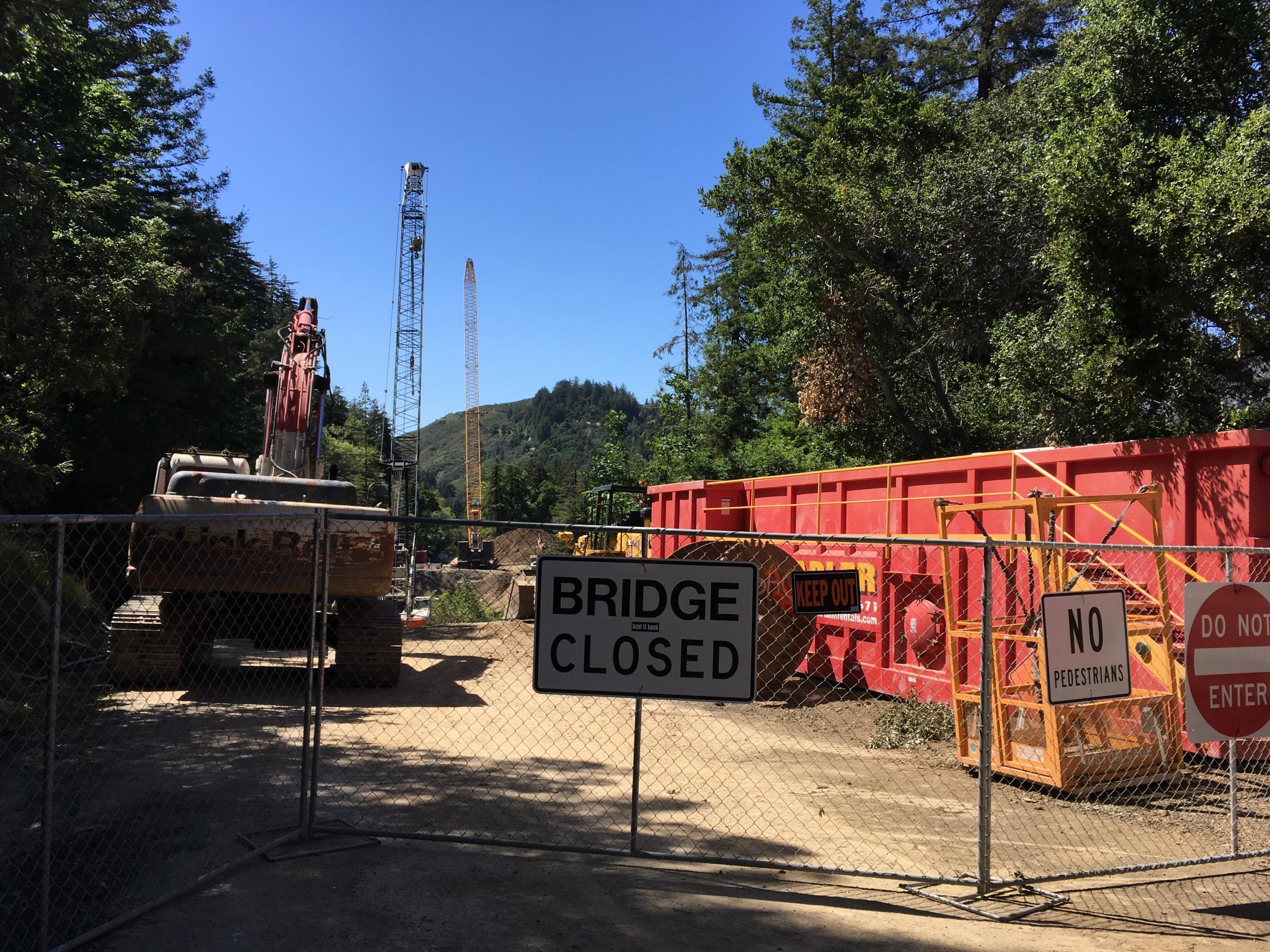 The Pfeiffer Canyon Bridge has been demolished, cutting off an entire community