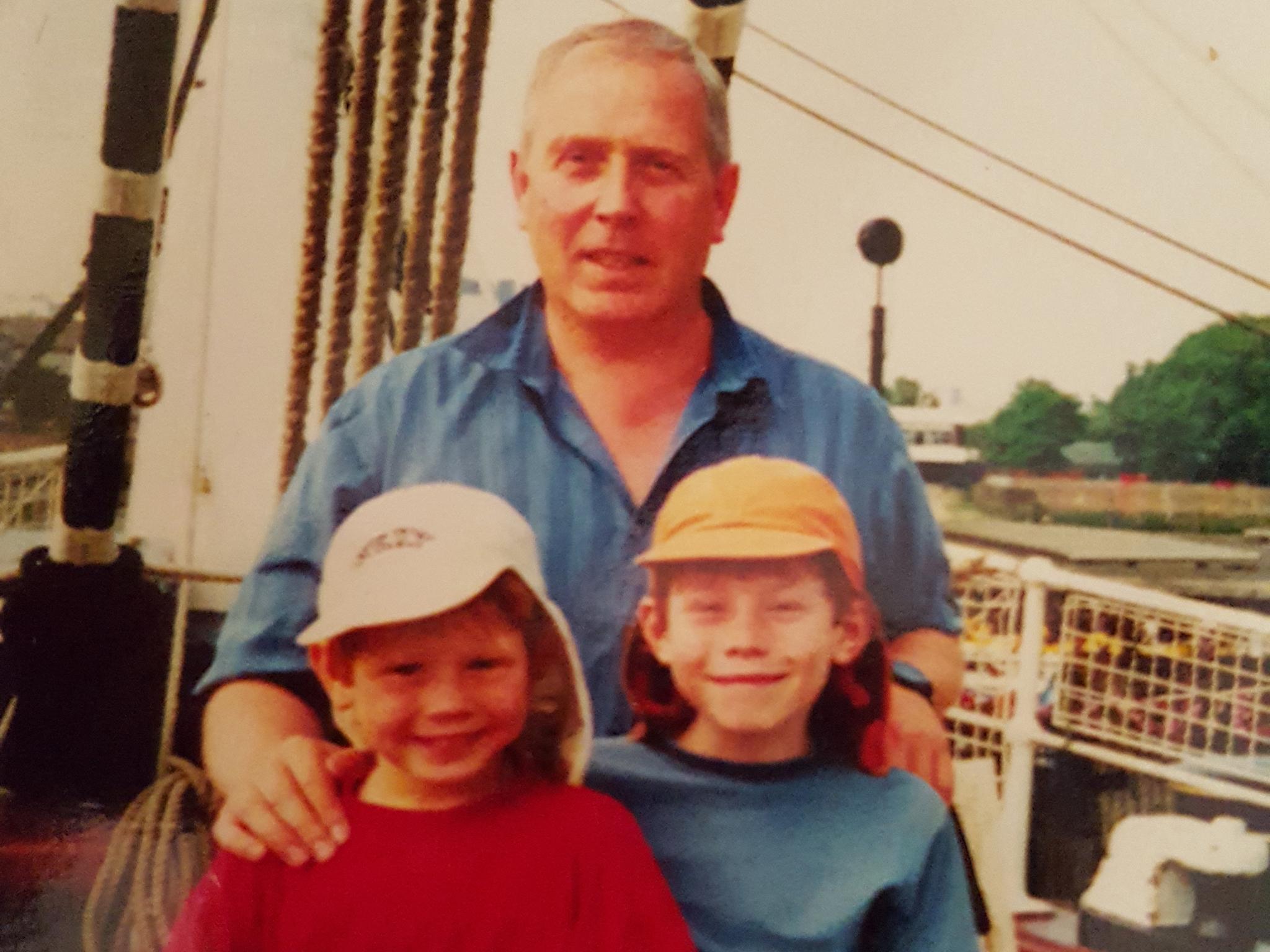 Torin and Jacques pictured with their father Ray Lakeman