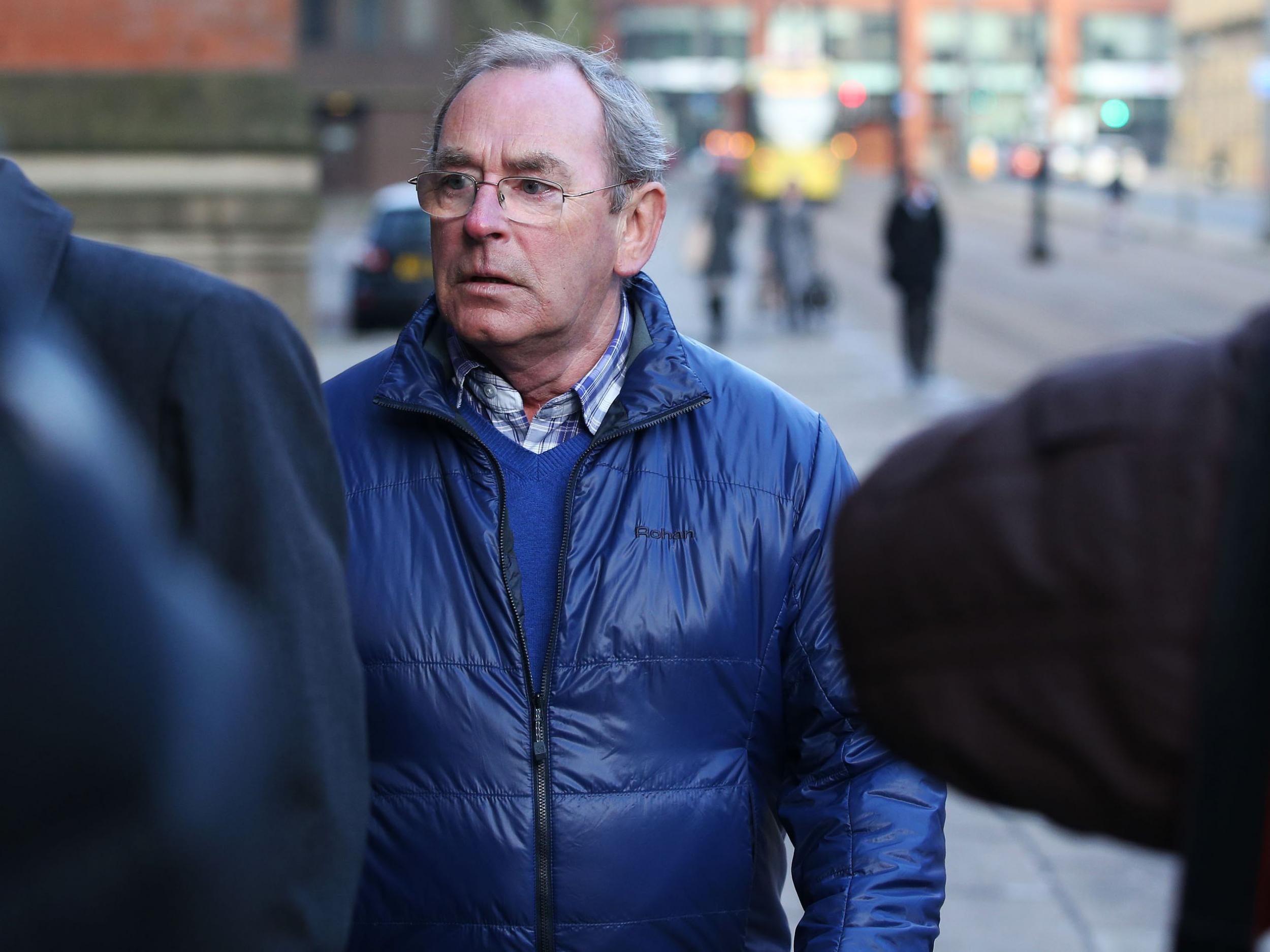 Former television weather presenter Fred Talbot arrives at court