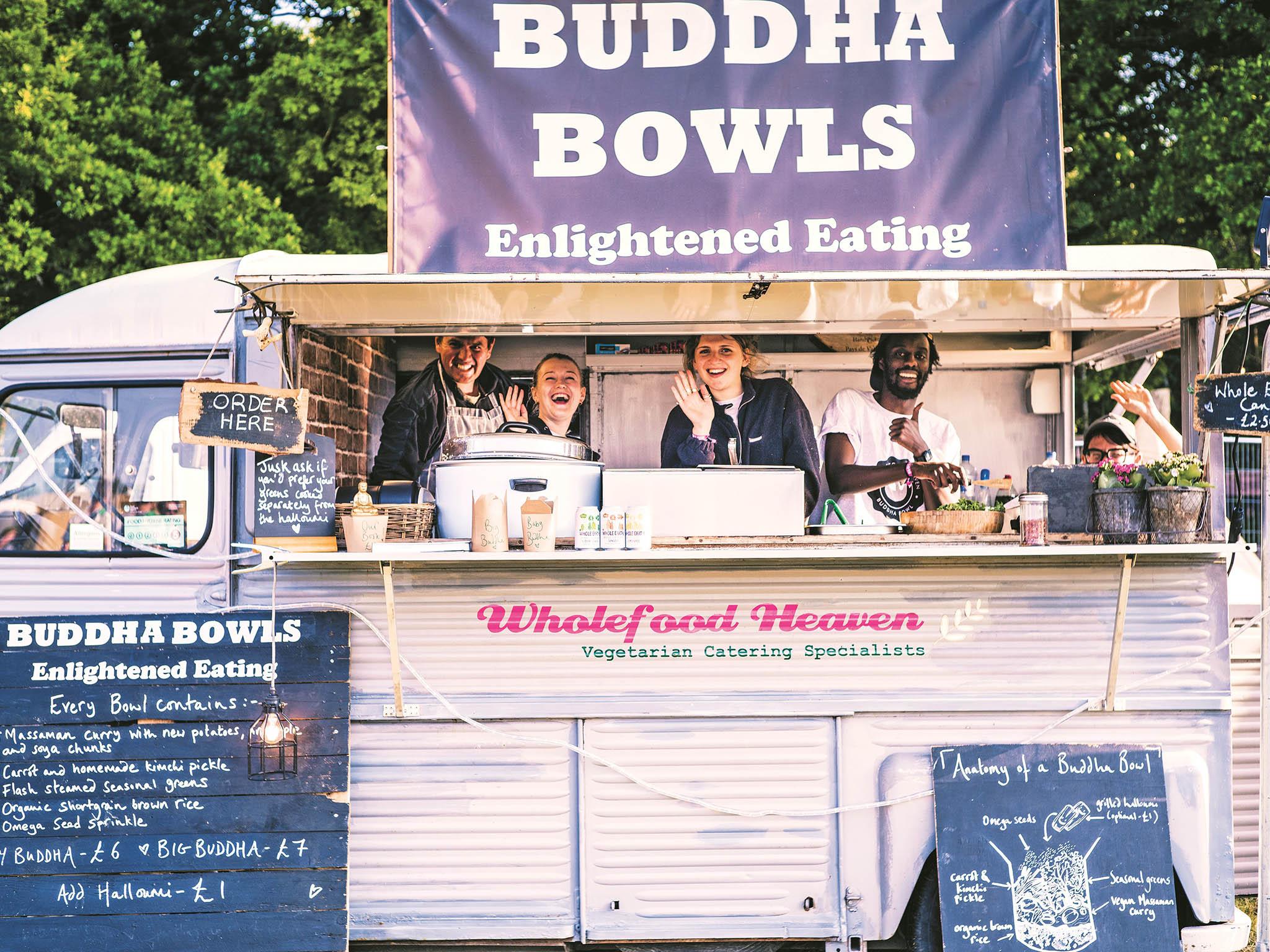 Wholefood Heaven van serves up award-winning Buddha Bowls at various festivals in UK