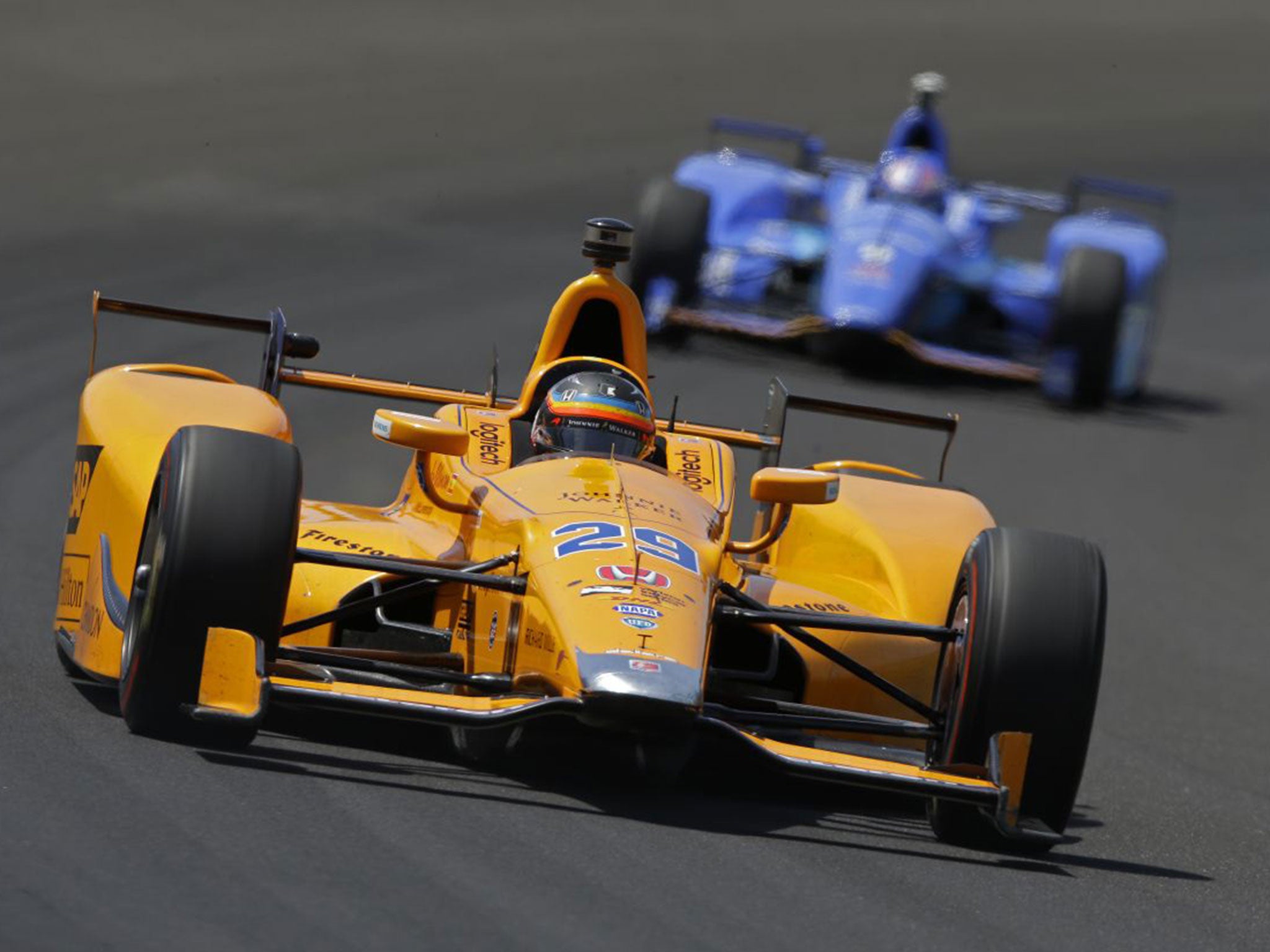 &#13;
Alonso is running in his first ever IndyCar race &#13;