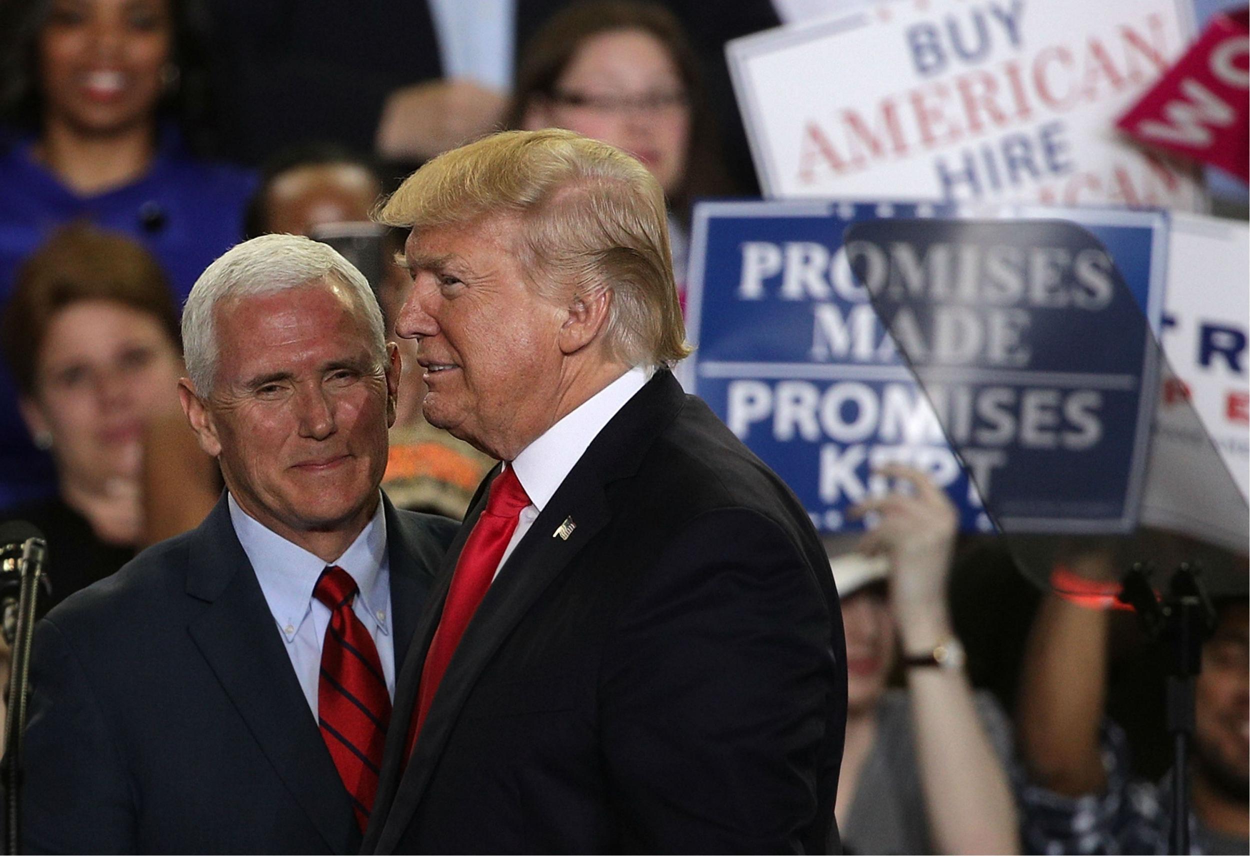 Donald Trump and Mike Pence have reached new lows in approval ratings