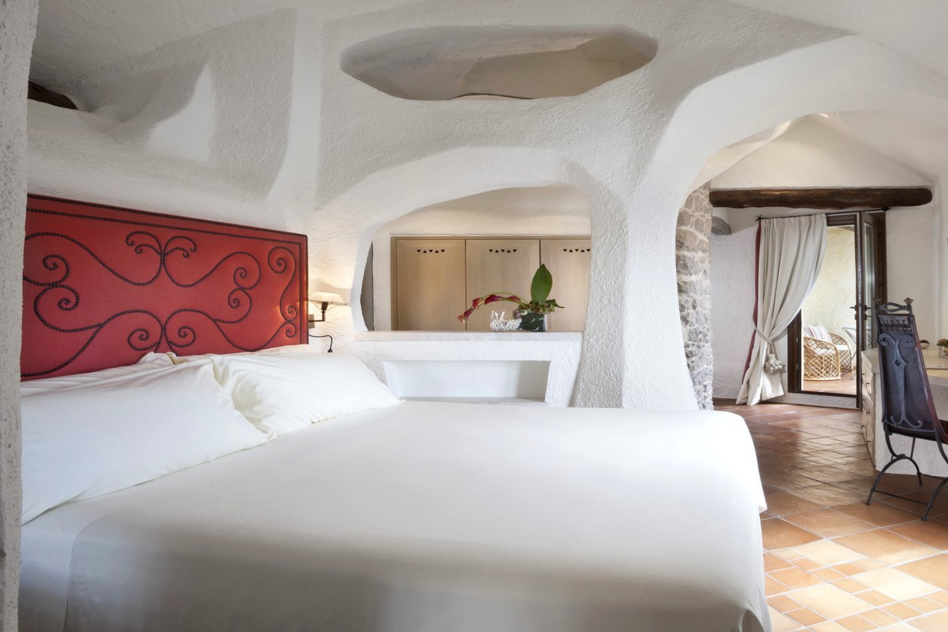 Cala di Volpe's bedroom are charmingly rustic