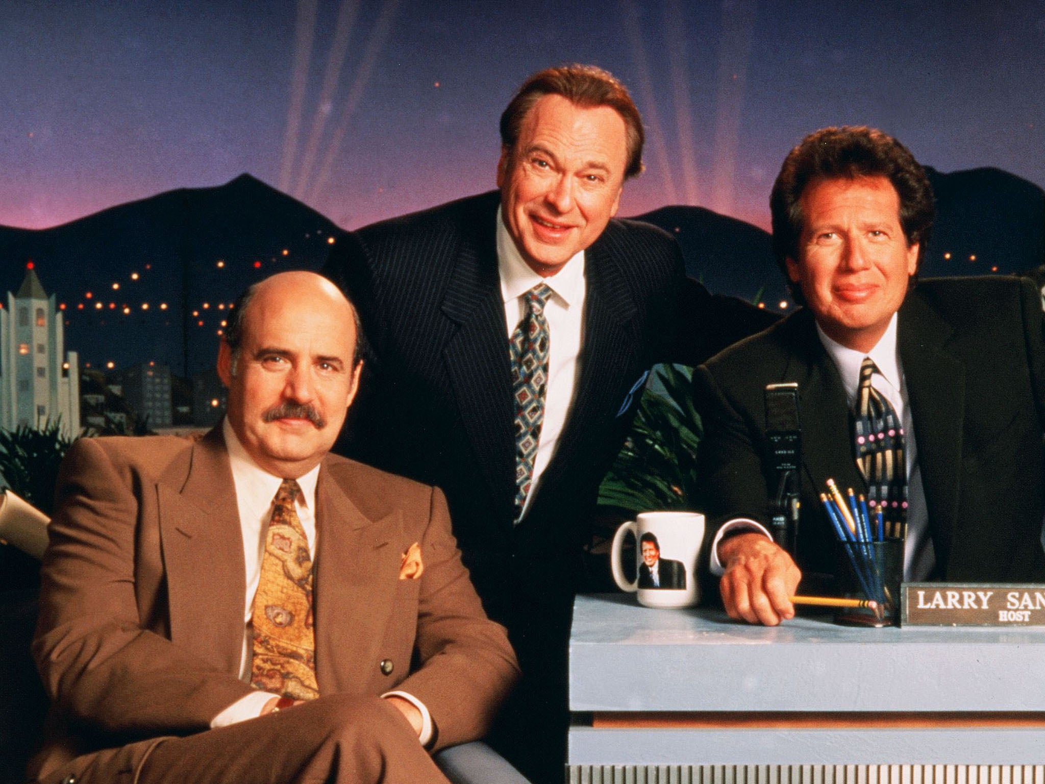 Grey was a producer on ‘The Larry Sanders Show’, whose creator and star Gary Shandling (right) he also managed, but their partnership ended in court