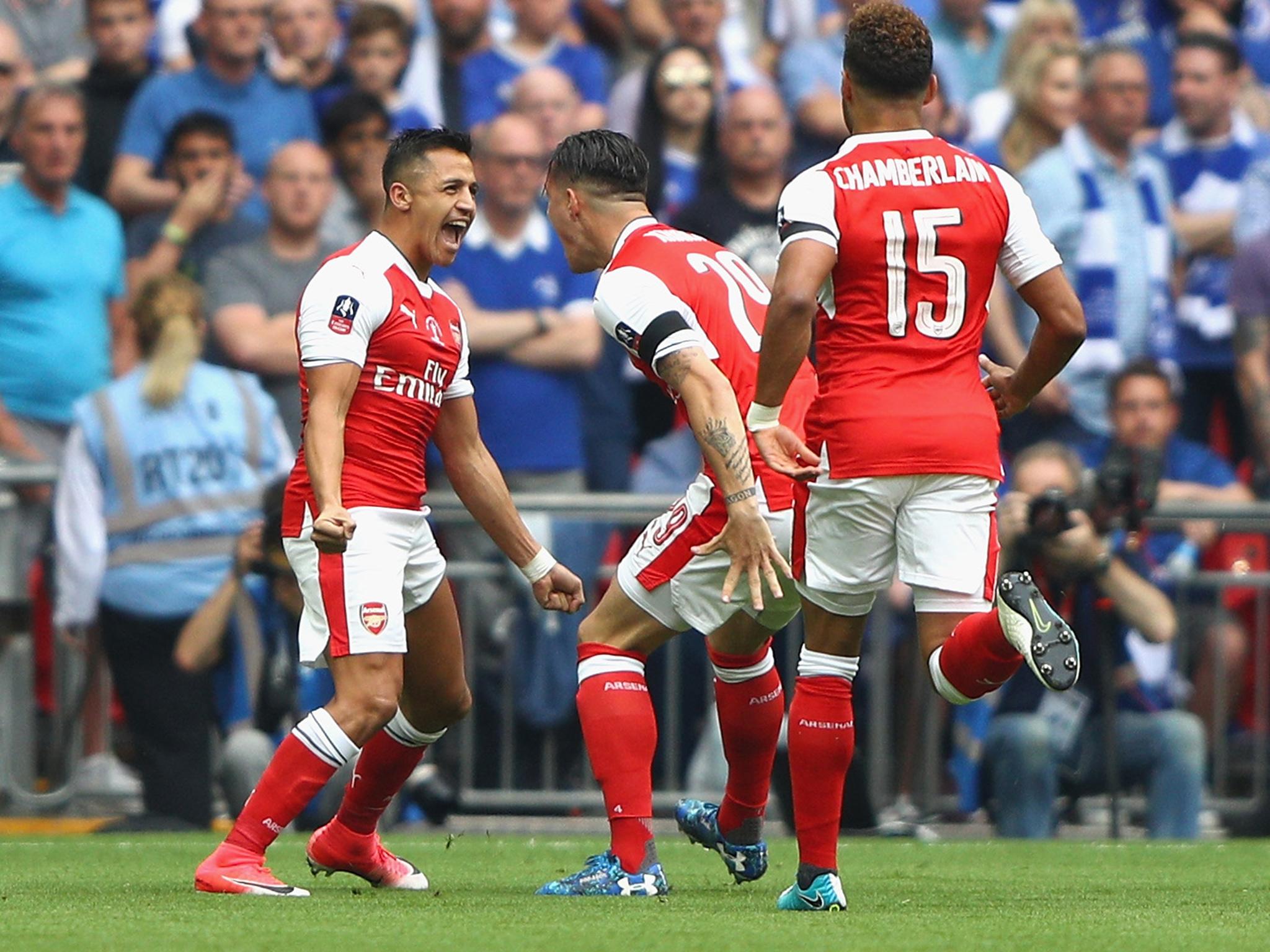 &#13;
Sanchez helped guide Arsenal to their FA Cup win (Getty)&#13;