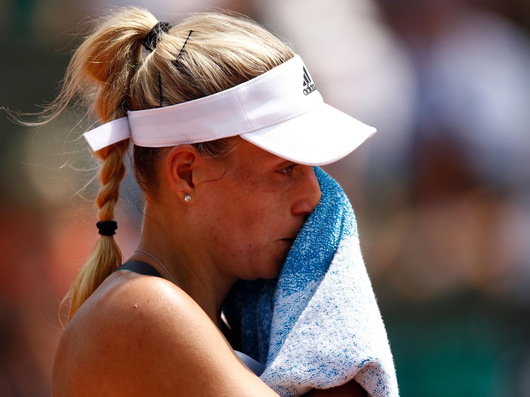 &#13;
Kerber was knocked out in the first round &#13;