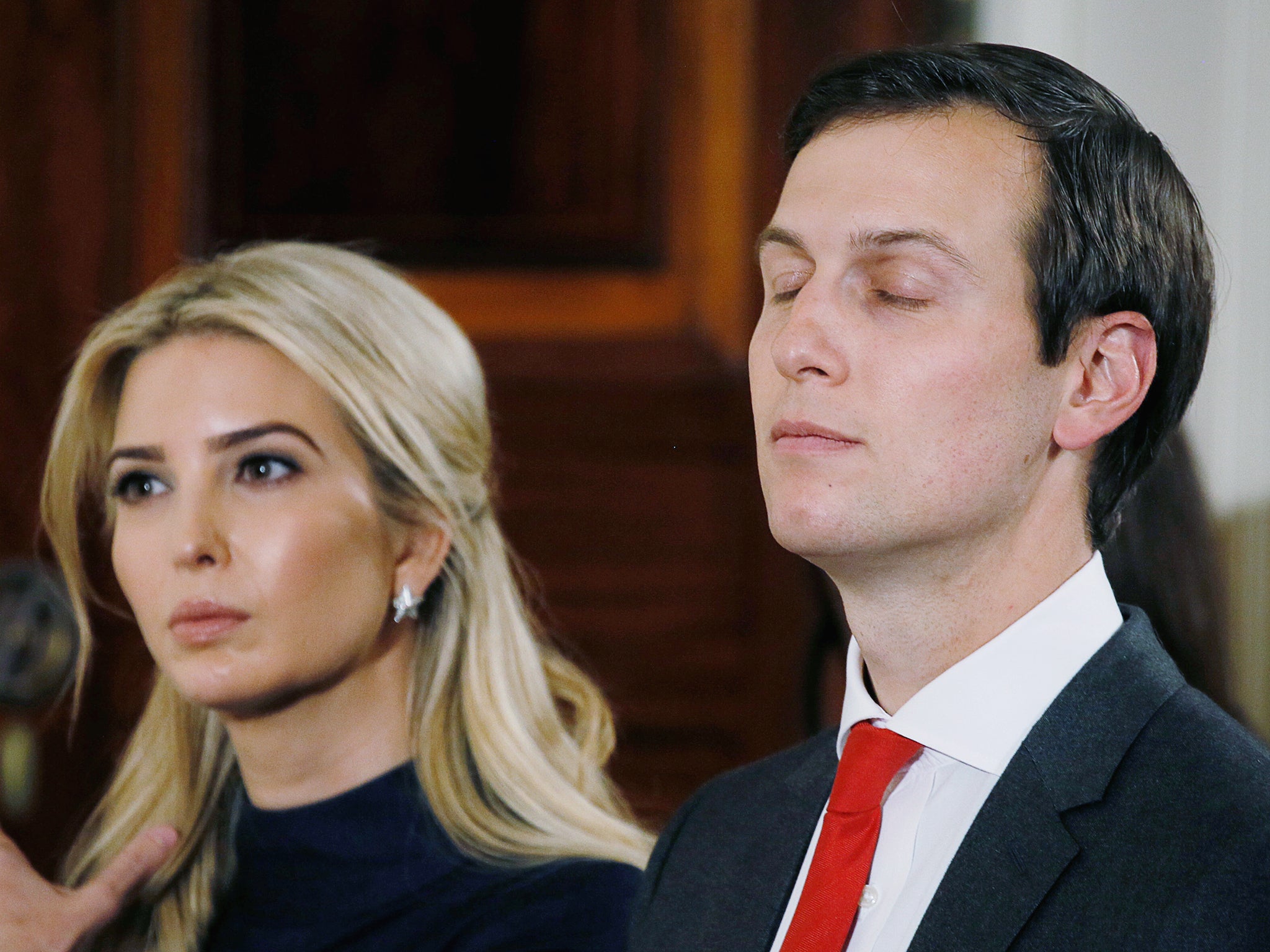 White House Senior Advisor Jared Kushner and his wife Ivanka Trump, also a government employee