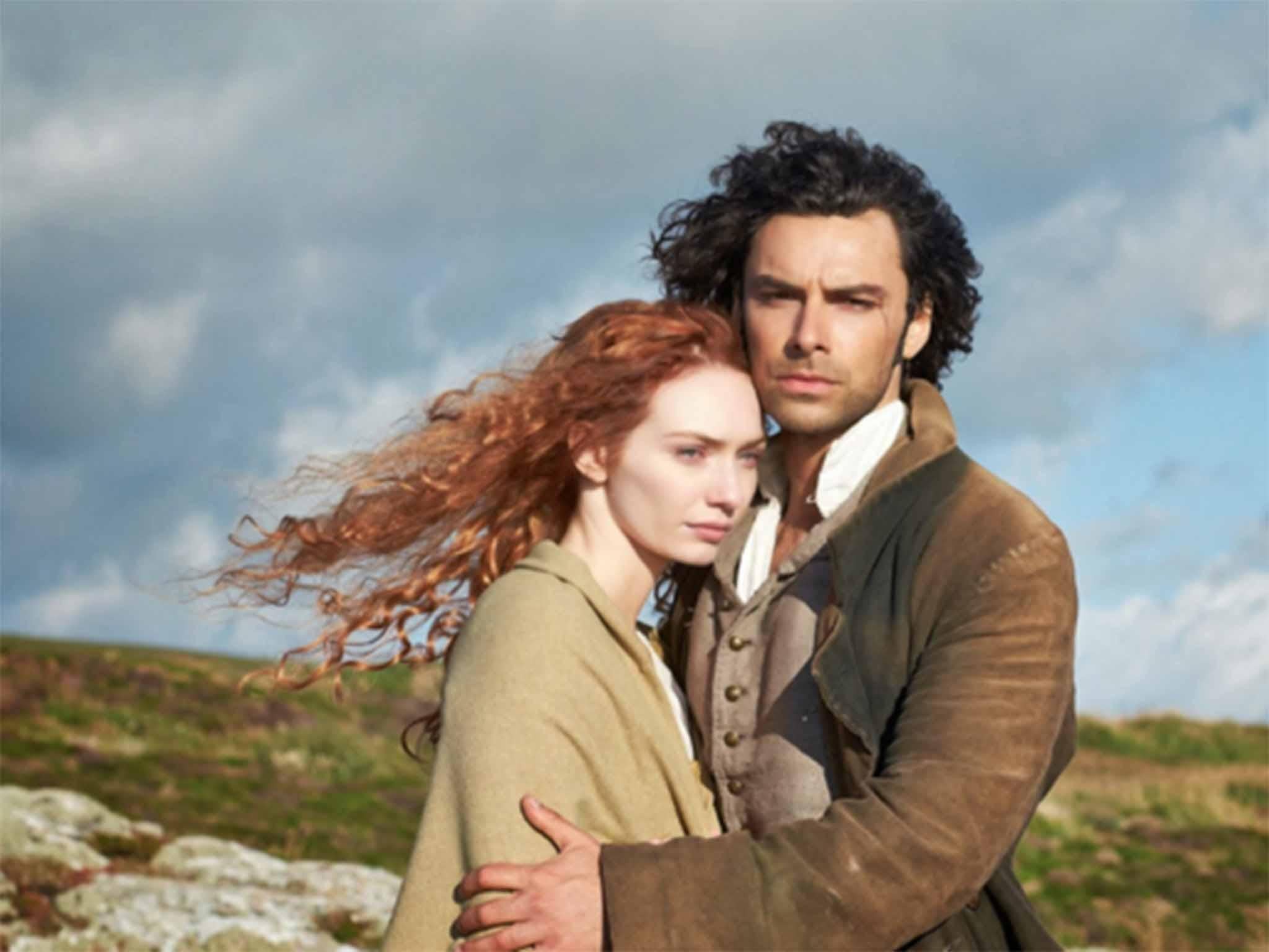 Tomlinson as Demelza, the wife of Ross Poldark, played by Aidan Turner