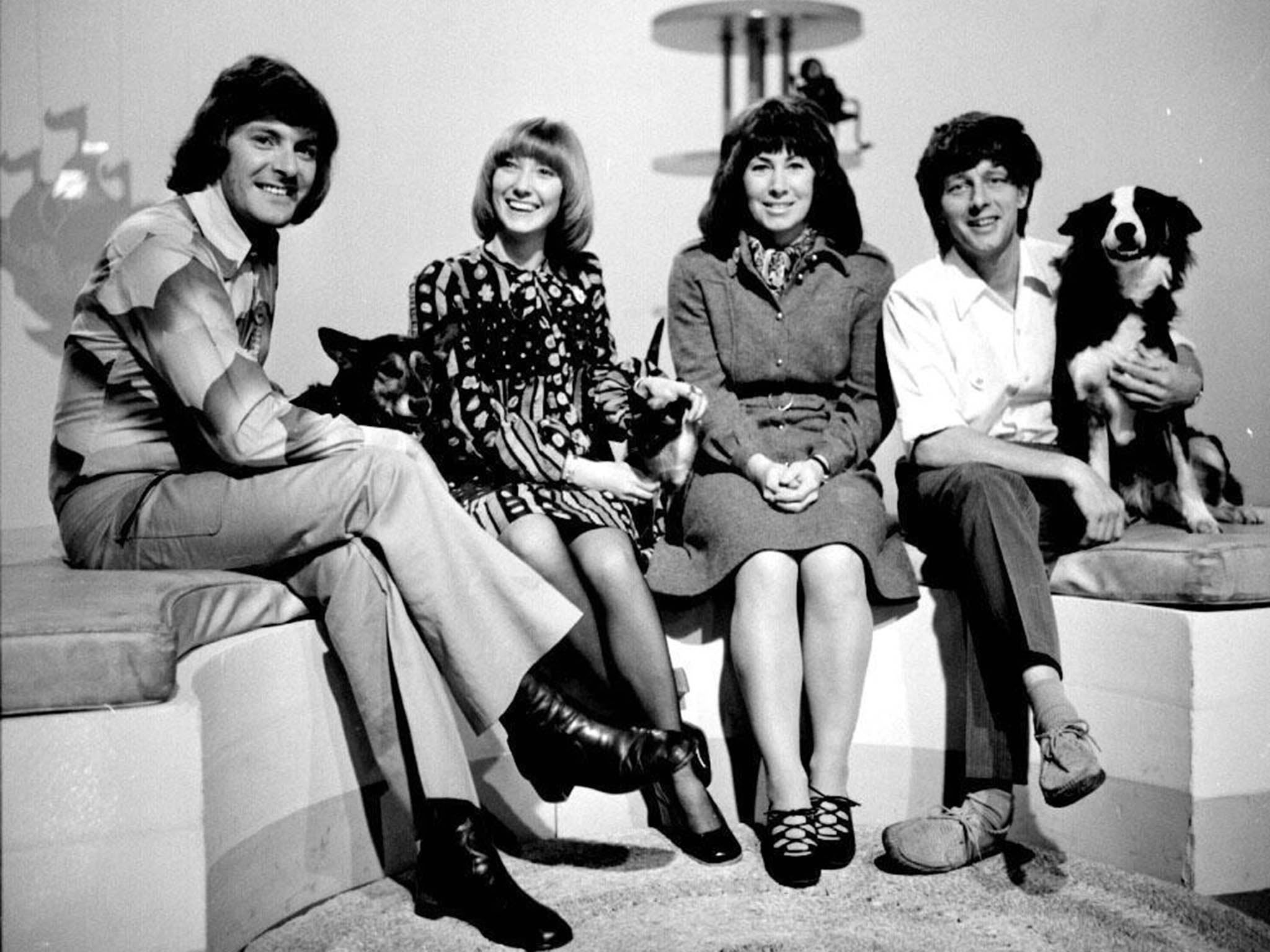 &#13;
Former Blue Peter presenters (left-right) Peter Purves, Lesley Judd, Valerie Singleton and John Noakes &#13;