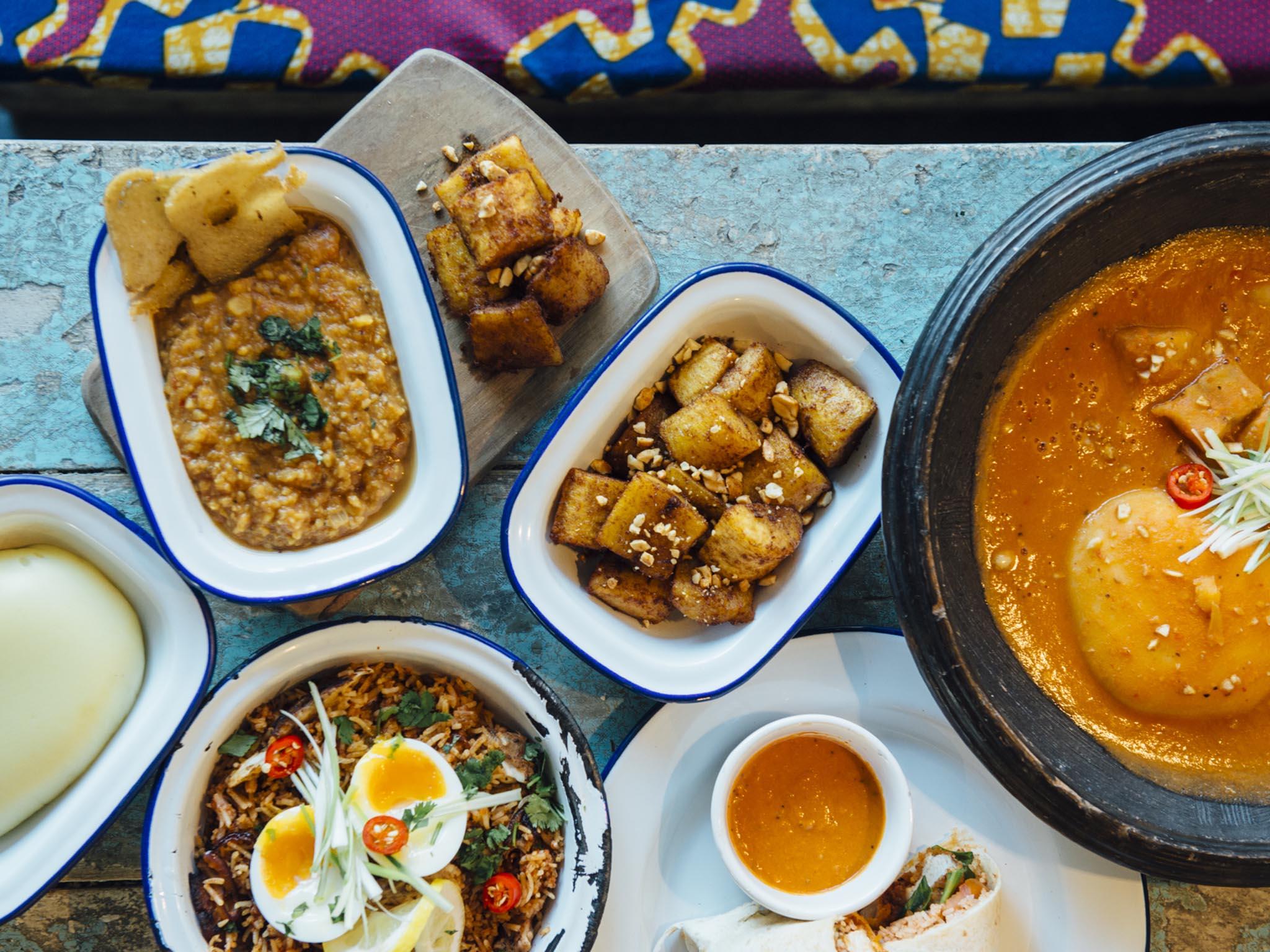 Eat me: Zoe’s Ghana Kitchen food at Pop Brixton (Camille Mack)