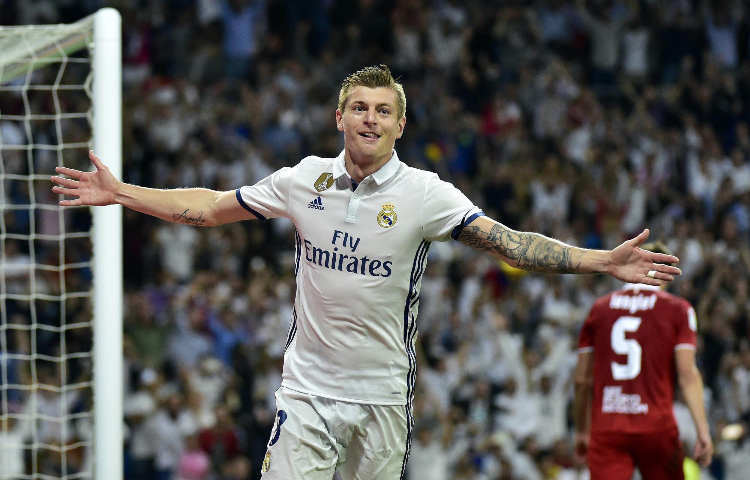 Kroos is one of three Real Madrid players in the Top 10.