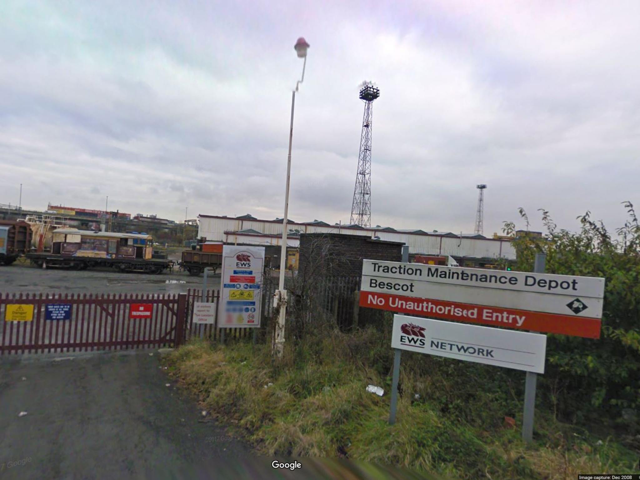 Bescot traction maintenance depot, where a boy was electrocuted