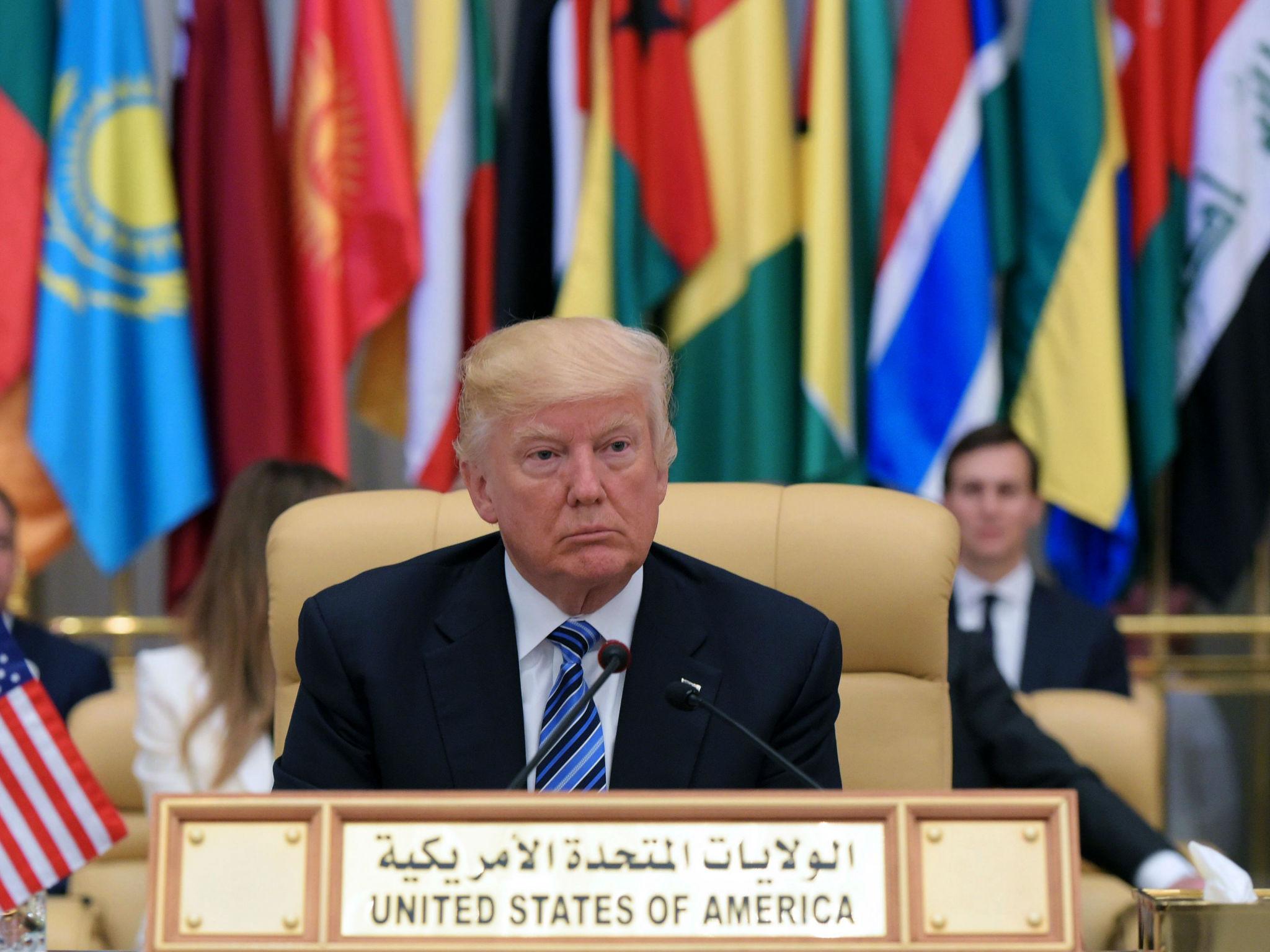 Donald Trump praised Saudi Arabia and claimed he brought Nato nations in line during his latest weekly address