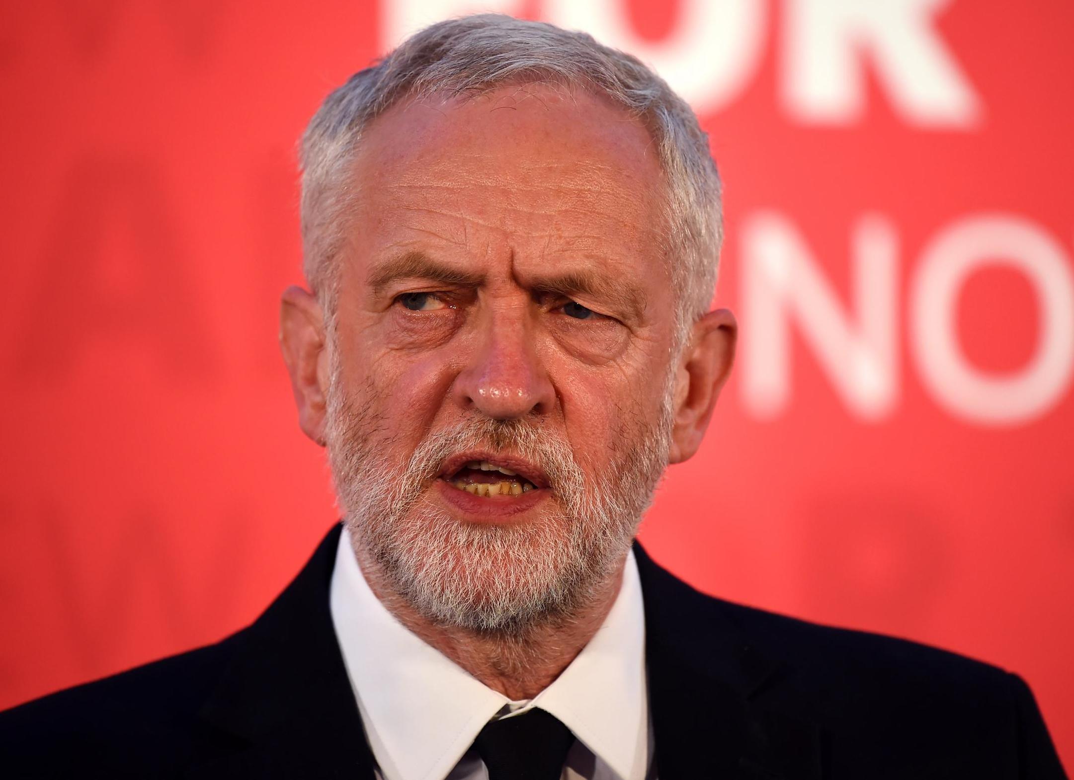 Labour leader Jeremy Corbyn