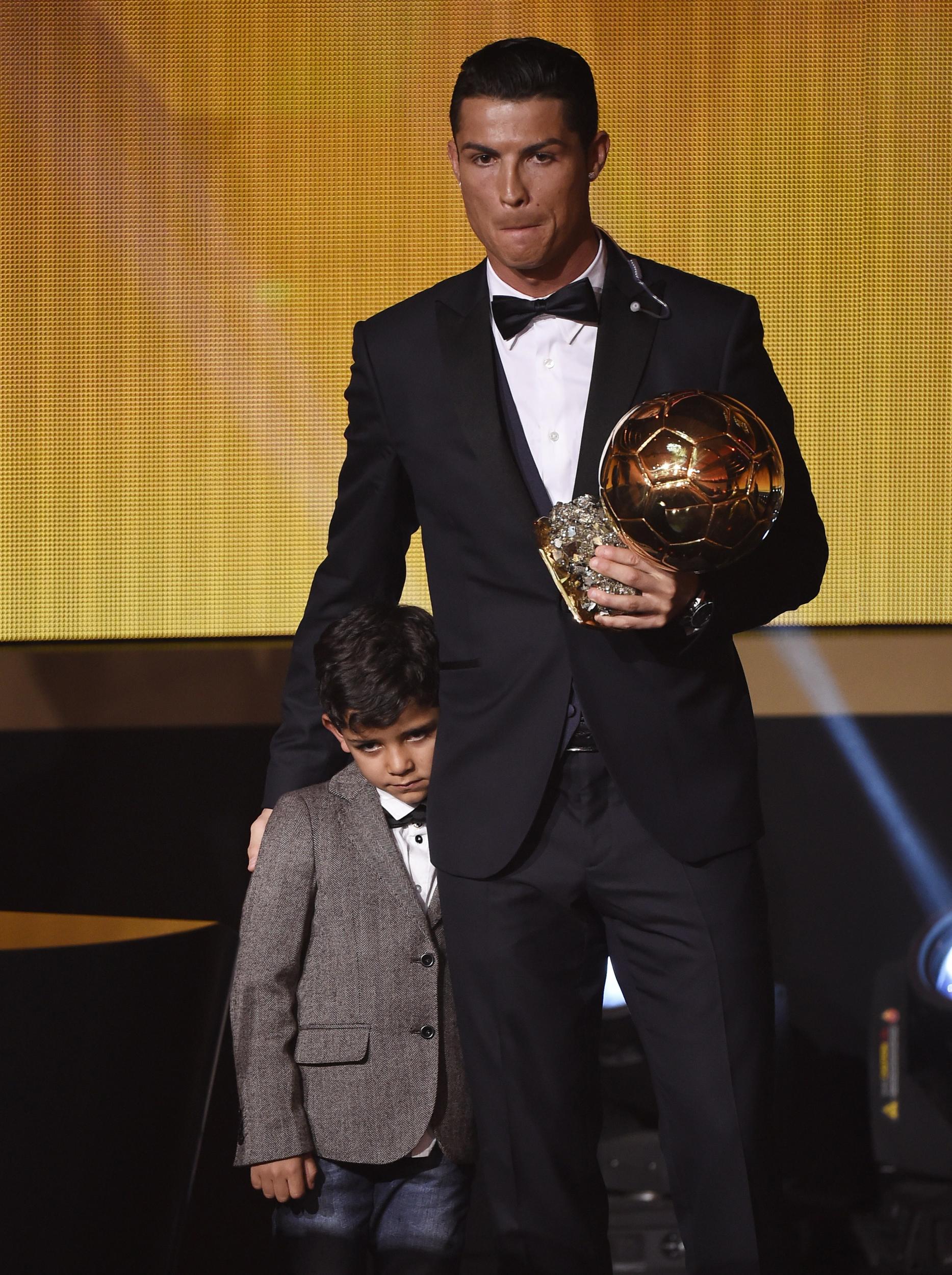 Ronaldo's son often accompanies him to big events