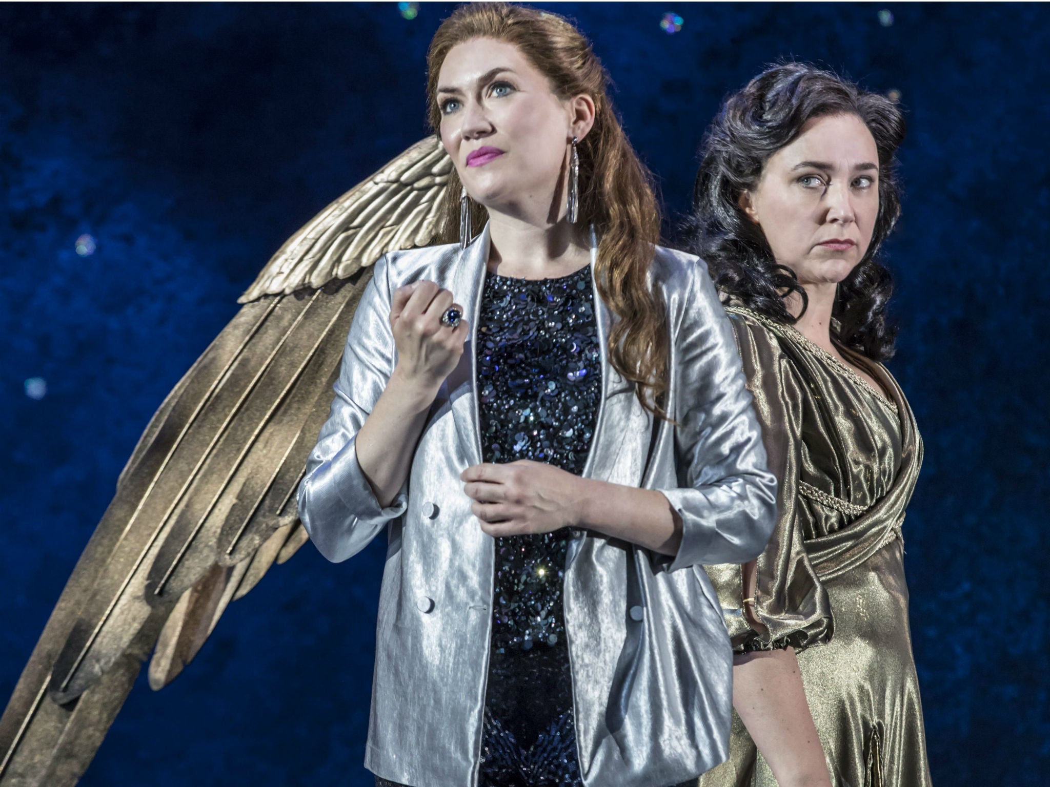 Heidi Stober (Semele) and Christine Rice (Juno) in 'Semele' at Garsington Opera