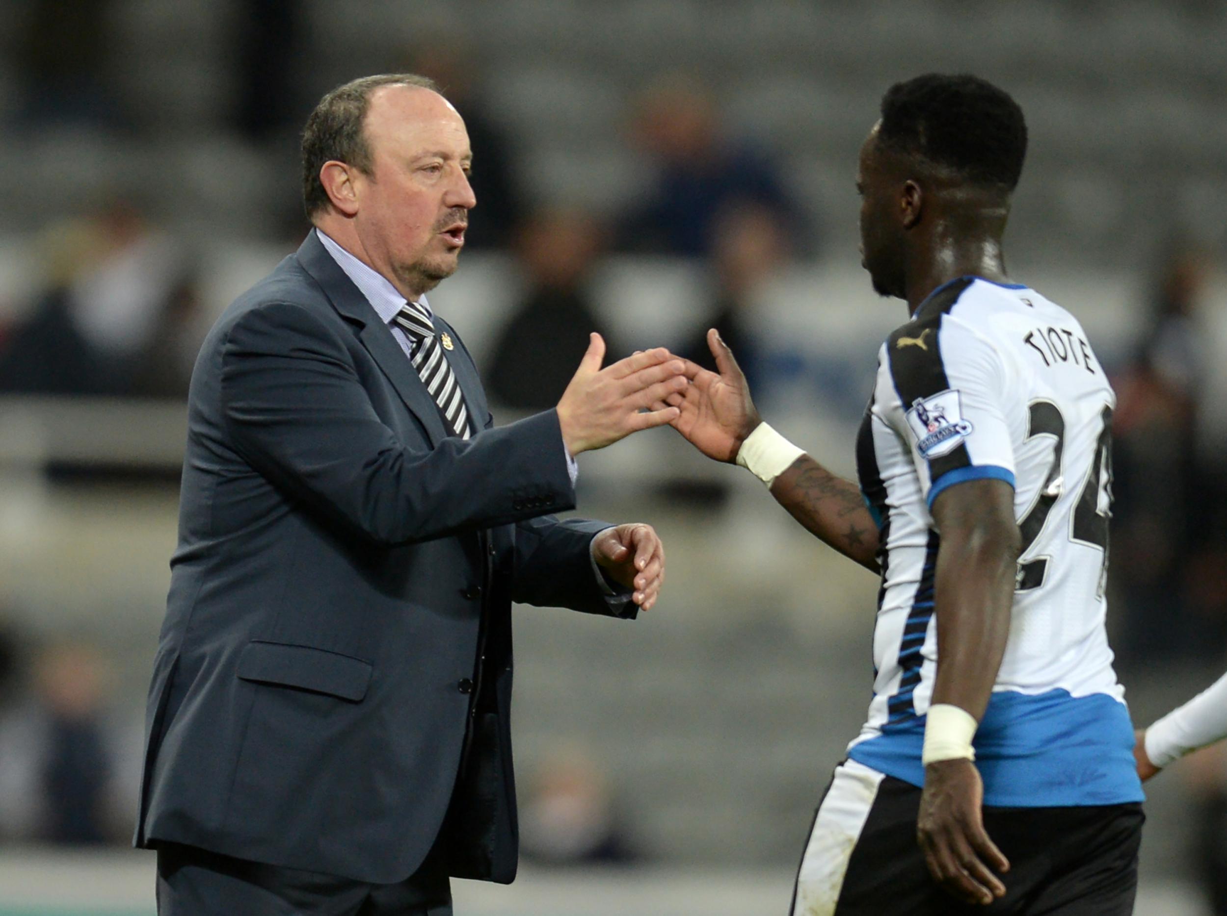 Benitez praised Tiote's character and professionalism