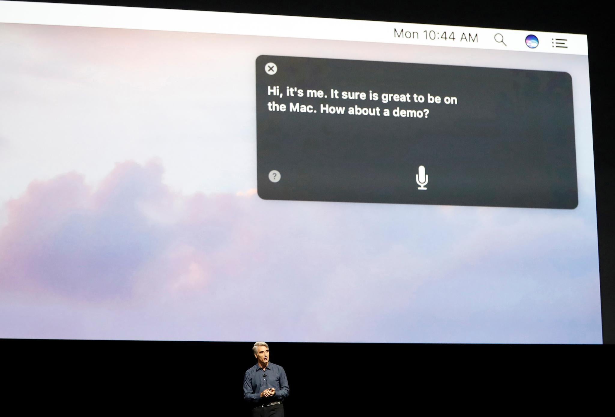 Craig Federighi, Senior Vice President of Software Engineering for Apple Inc, discusses the Siri desktop assistant for Mac OS Sierra