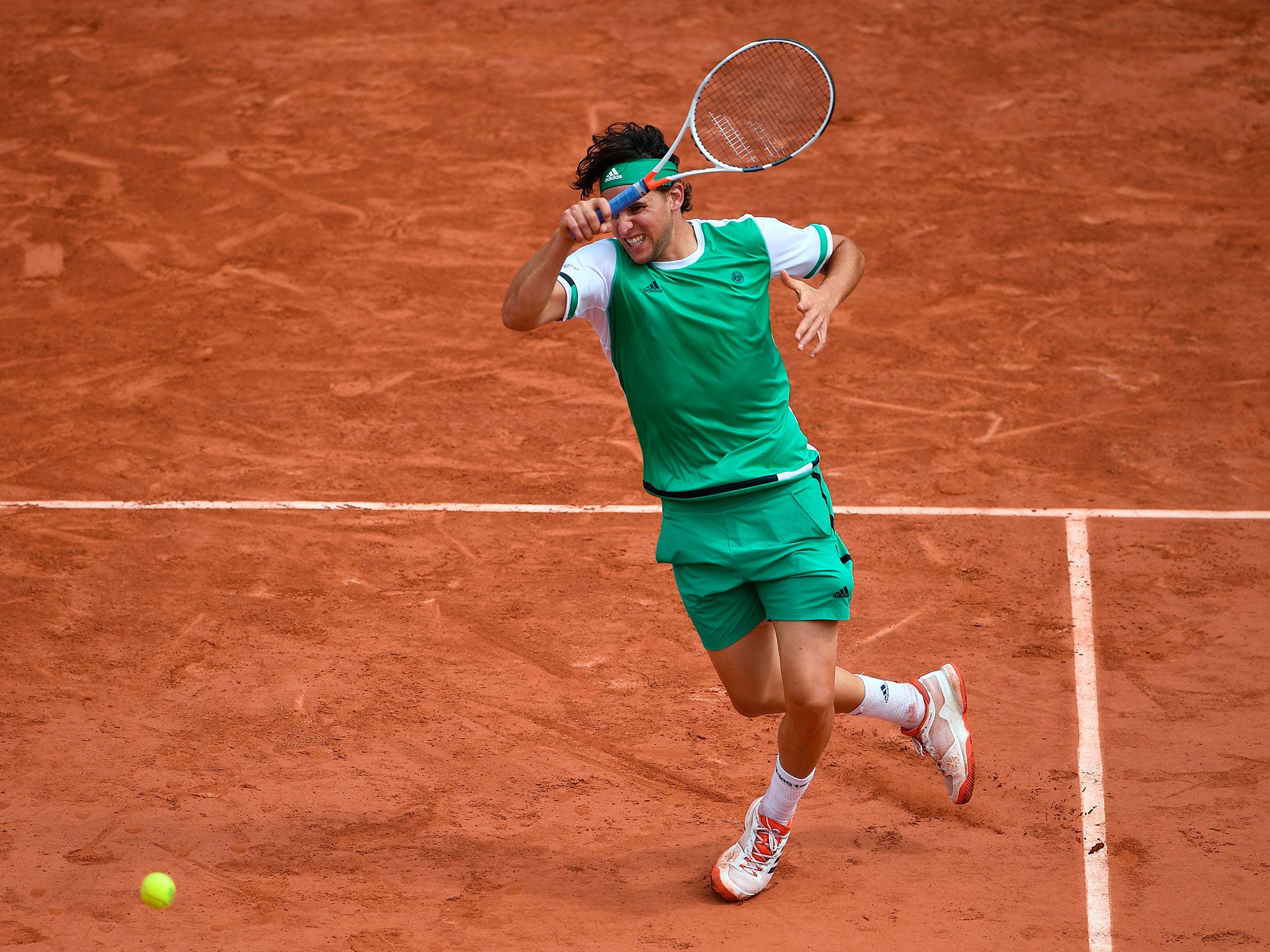 Thiem cruised to a straight-set victory against the Serbian