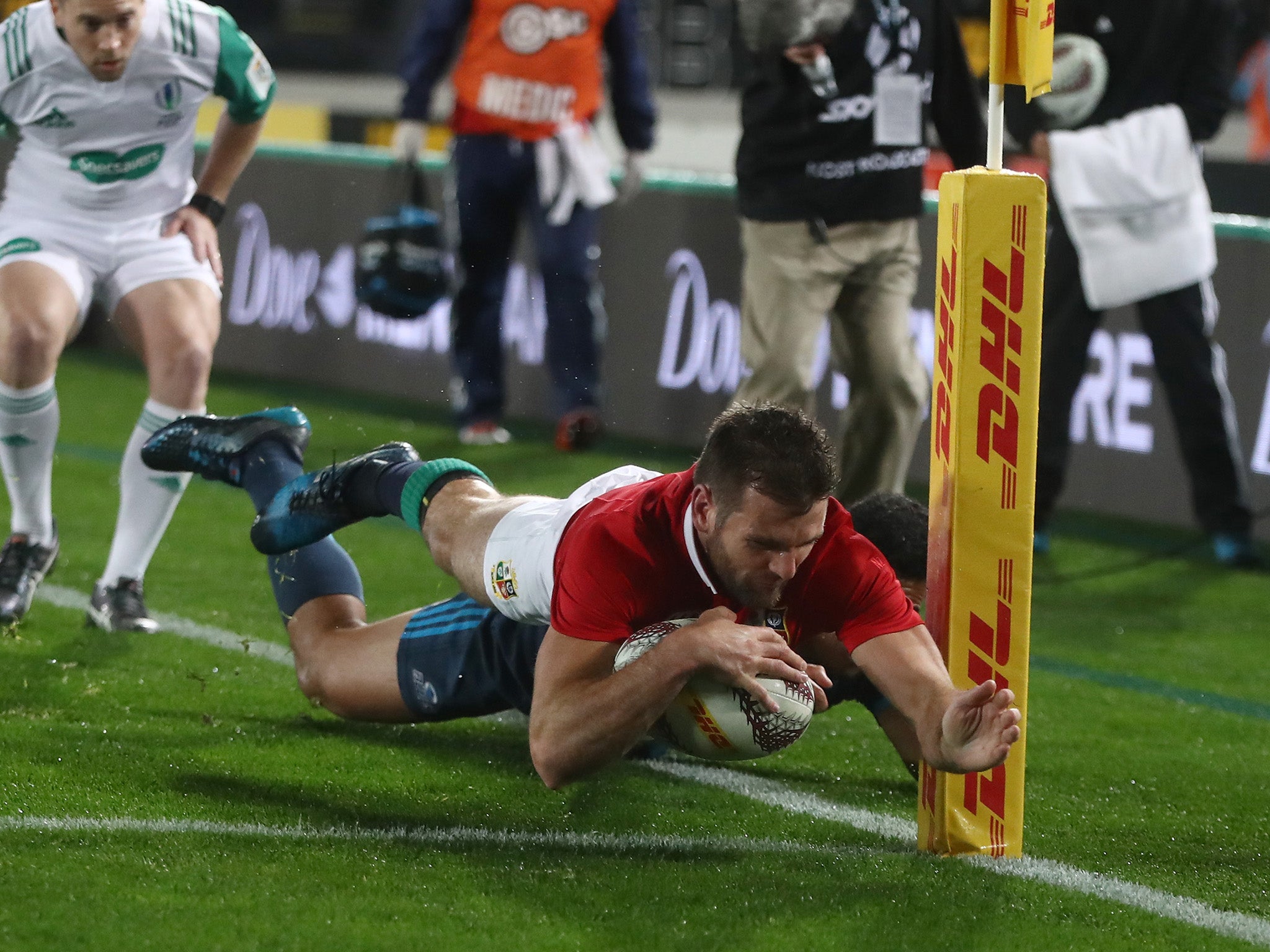 Payne's left foot was in touch to deny him an early try