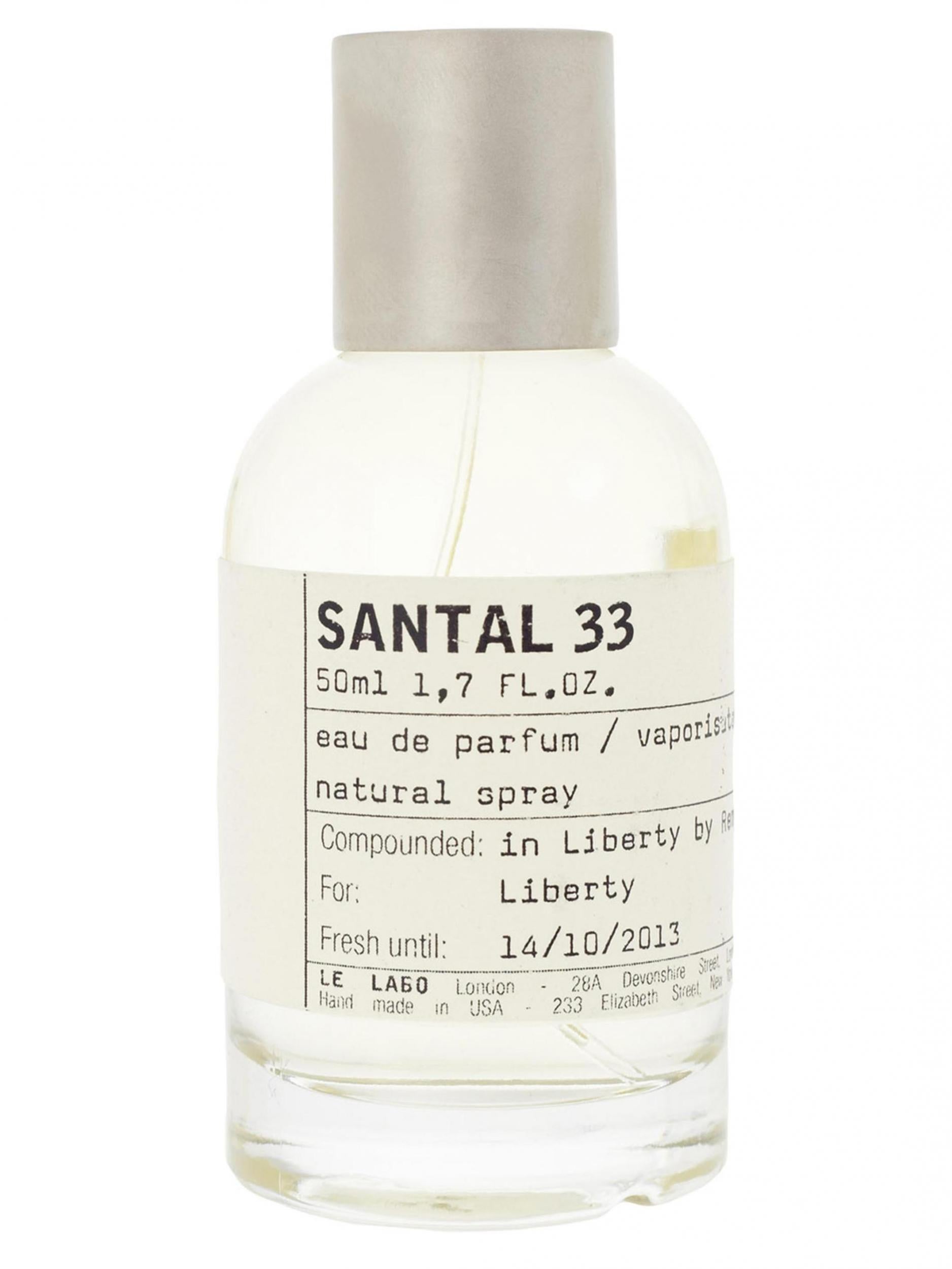 Le Labo, Santal 33, £120 <a href="http://www.libertylondon.com/uk/santal-33-50ml-1001225080.html?dwvar_322897_color=98-NO%20COLOUR&amp;referrer=departments&amp;gclid=CJDW9aSQndQCFUoz0wodbS8BeA" rel="nofollow" class="body-gallery" data-vars-item-name="GL-7777626-http://www.libertylondon.com/uk/santal-33-50ml-1001225080.html?dwvar_322897_color=98-NO%20COLOUR&amp;referrer=departments&amp;gclid=CJDW9aSQndQCFUoz0wodbS8BeA" data-vars-event-id="c6">libertylondon.com</a>