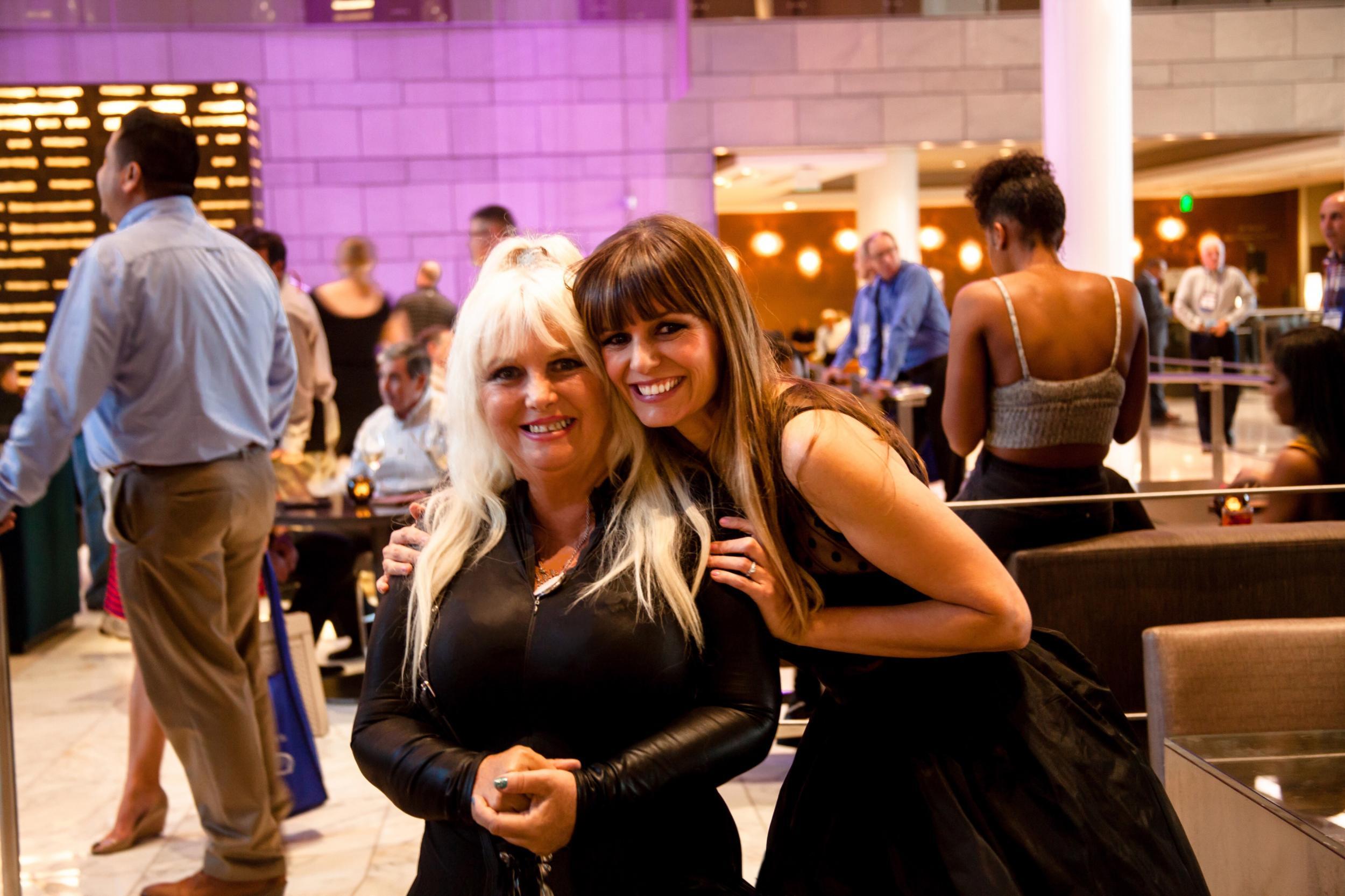 Margaret and India at the premiere in LA last year of the short film Stripped, which looks set to become a feature-length film or TV series