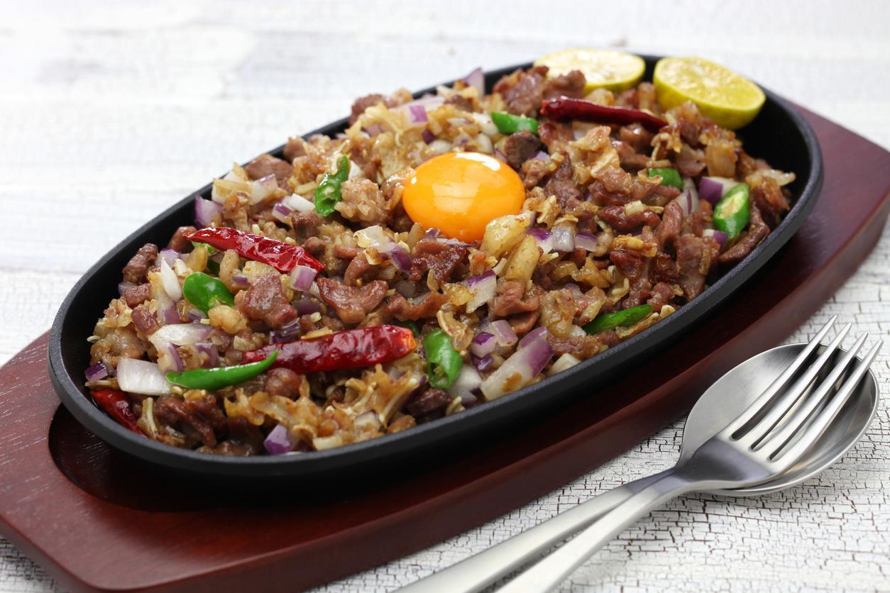 The traditional Filipino dish, sisig