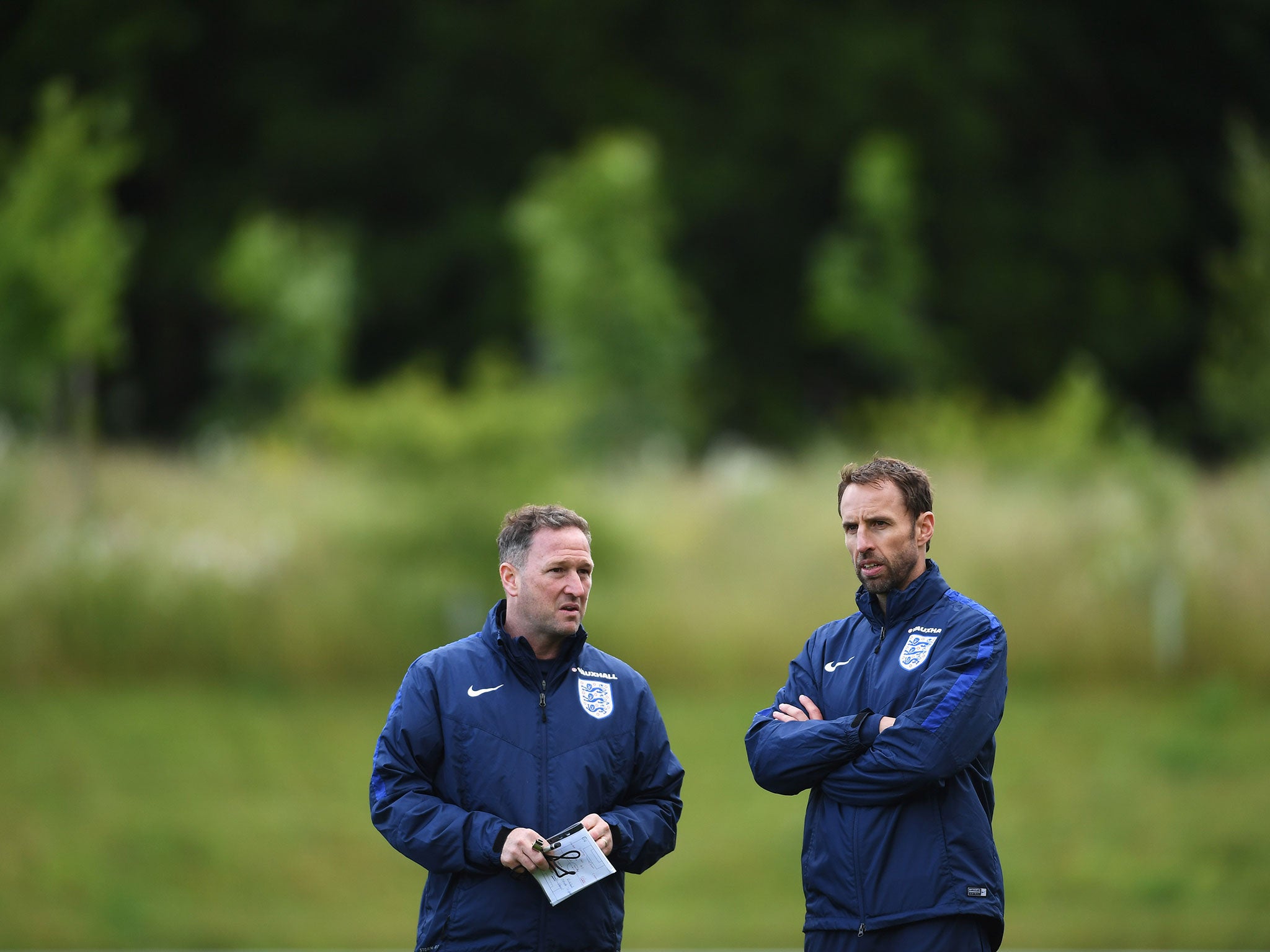 Holland with Gareth Southgate at St George's Park