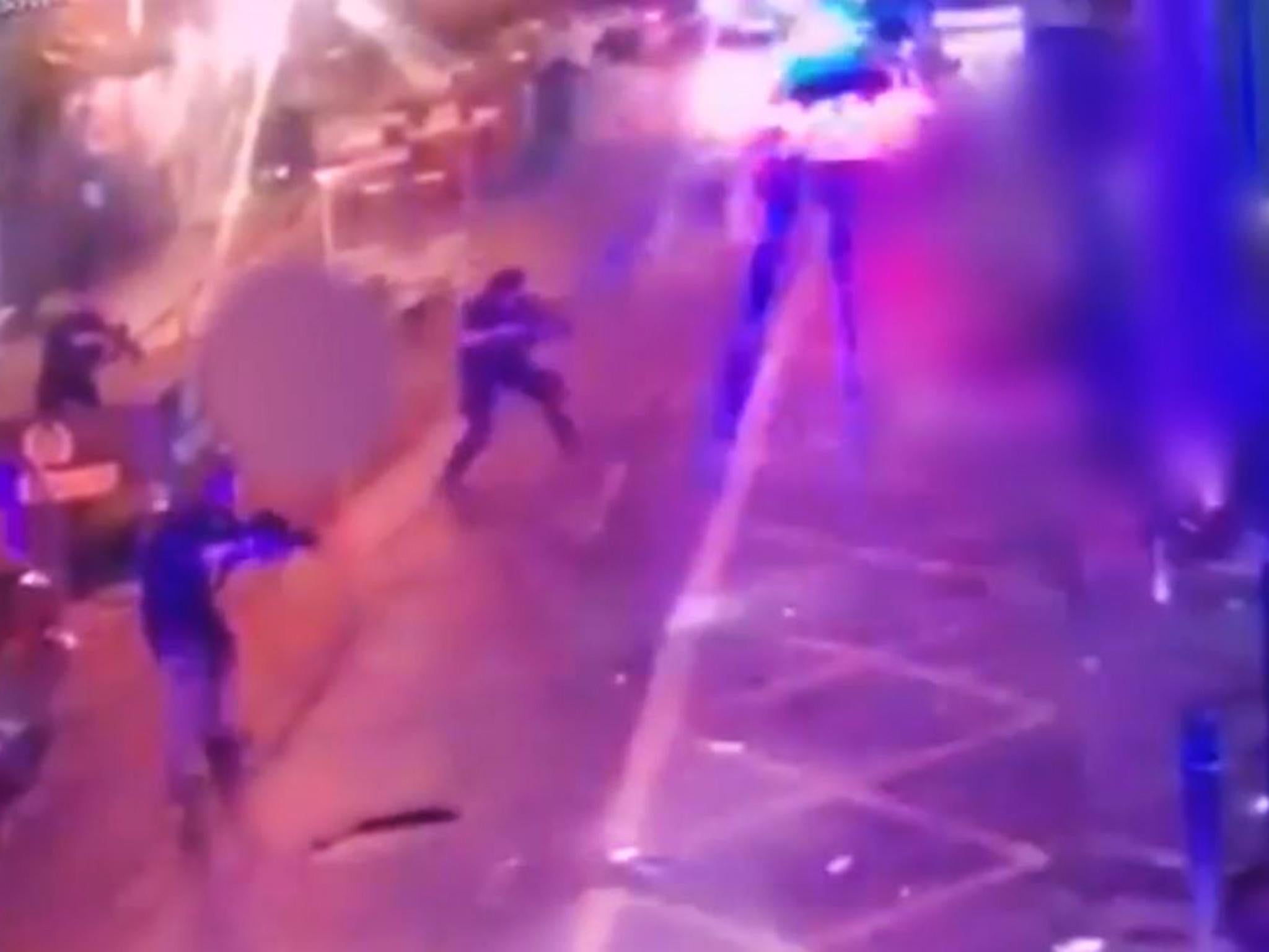 CCTV of three City of London Police officers shooting the London Bridge attackers