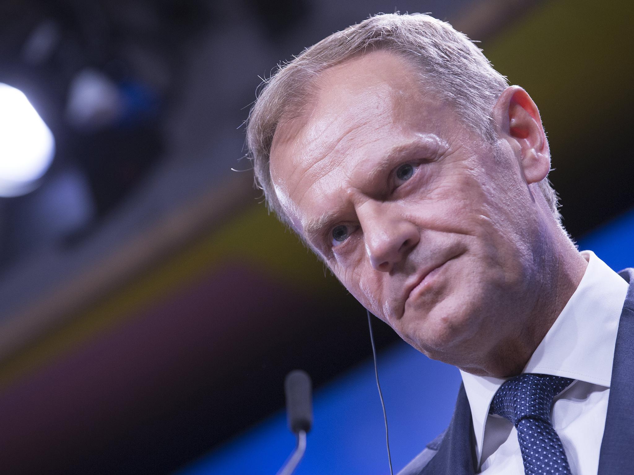 EU Council president Donald Tusk