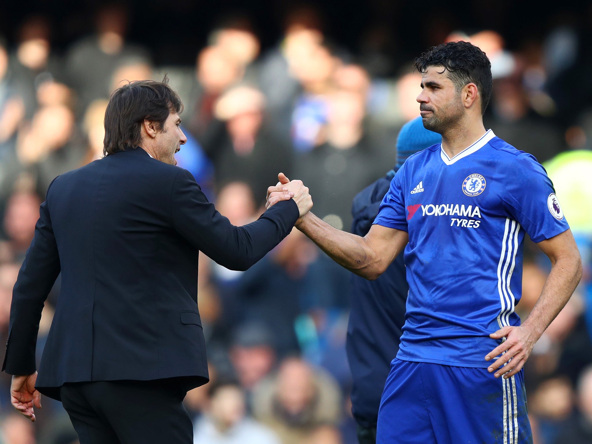 Antonio Conte told Diego Costa by text that he would not be required at Chelsea next season