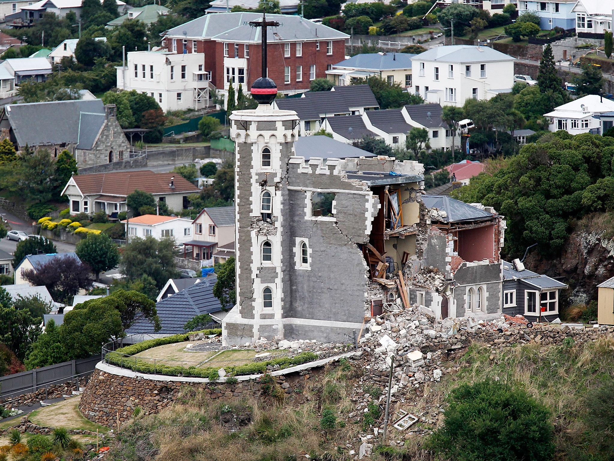 Buildings across the city were left in ruins