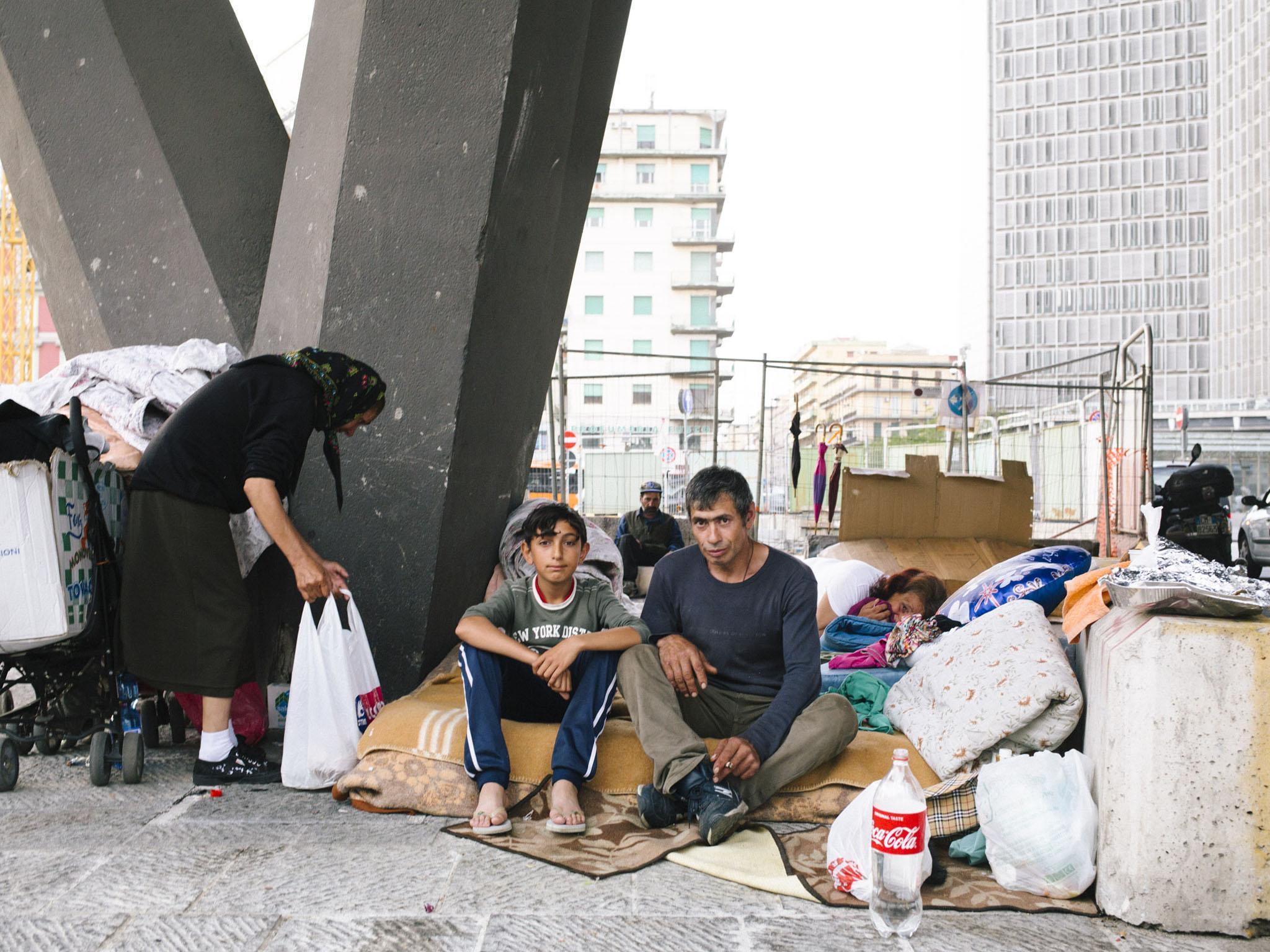 Thirteen-year-old Alex and his family were among 1,300 who were evicted from the Gianturco settlement