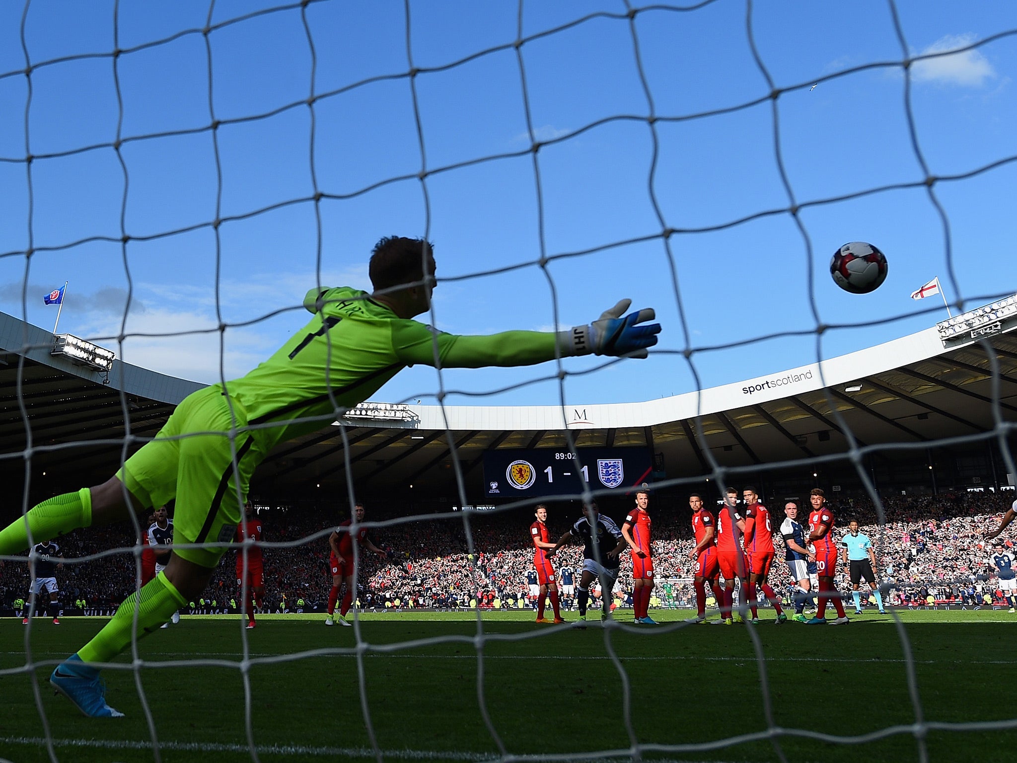 Hart conceded two similar goals in the closing stages