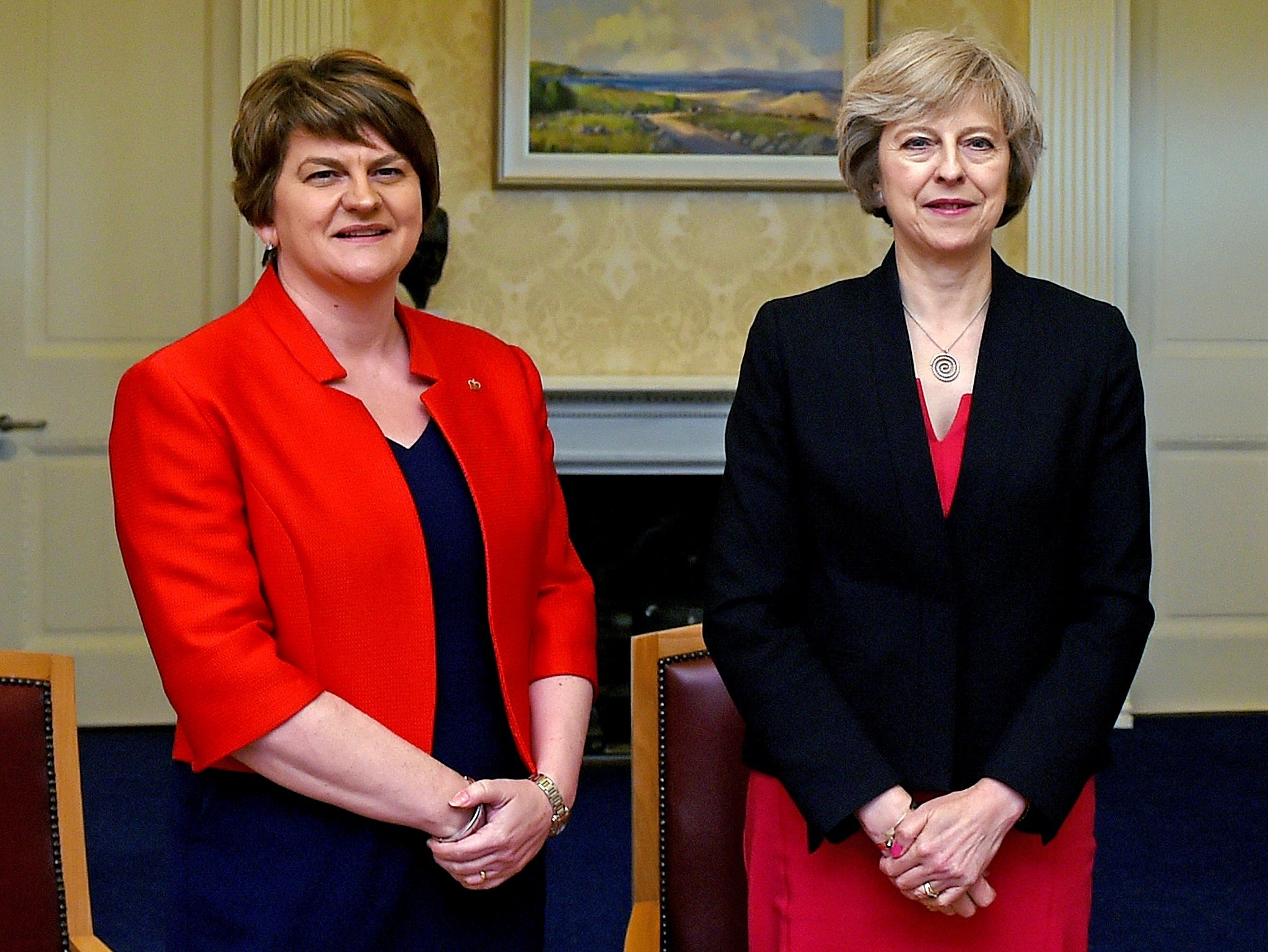 The talks between the Conservatives and the DUP, led by Arlene Foster, began last Saturday