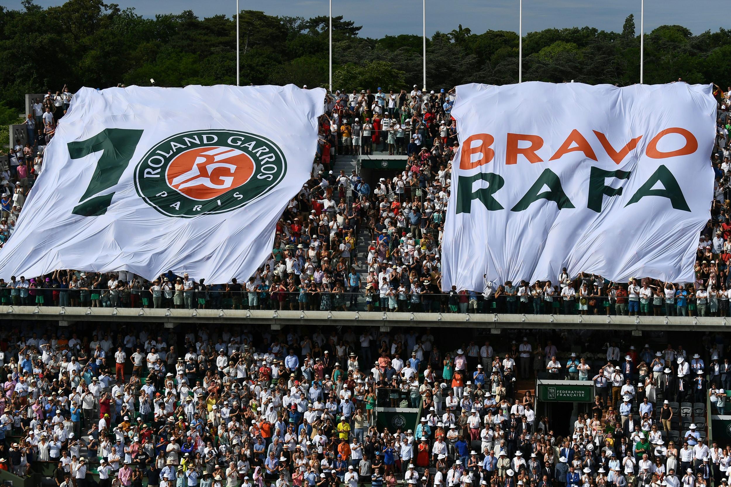 Nadal was given a rapturous reception from the Paris crowd