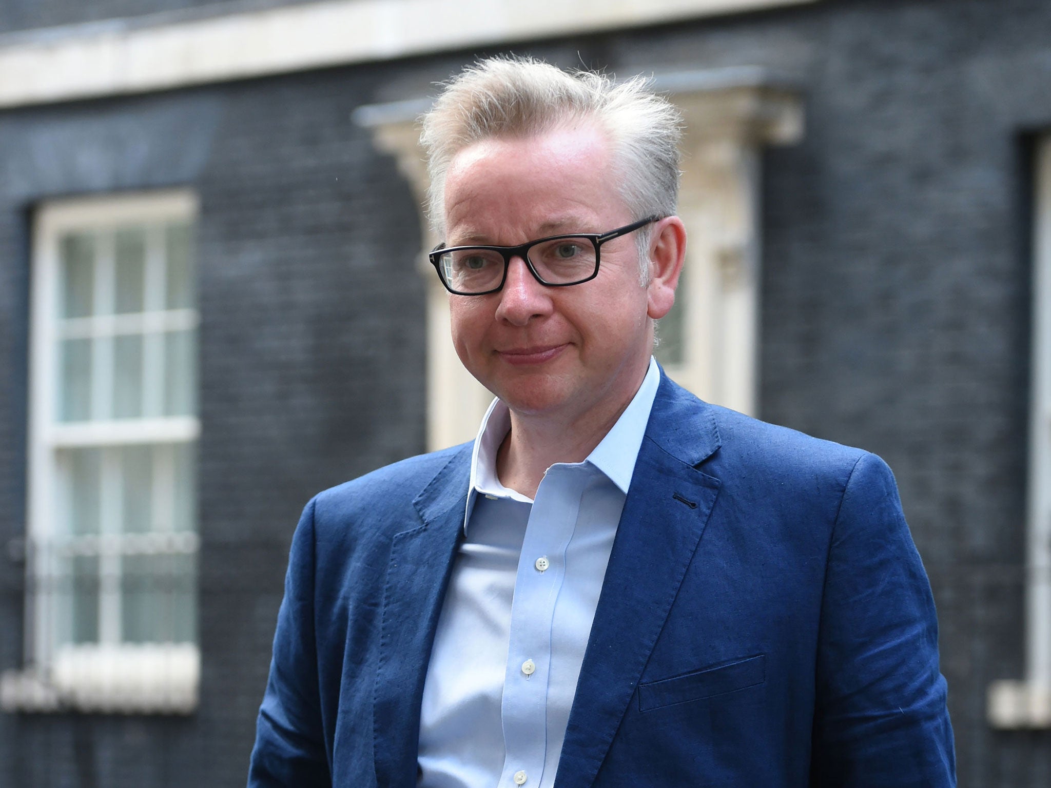 Michael Gove, who has been appointed Environment Secretary, leaves 10 Downing Street