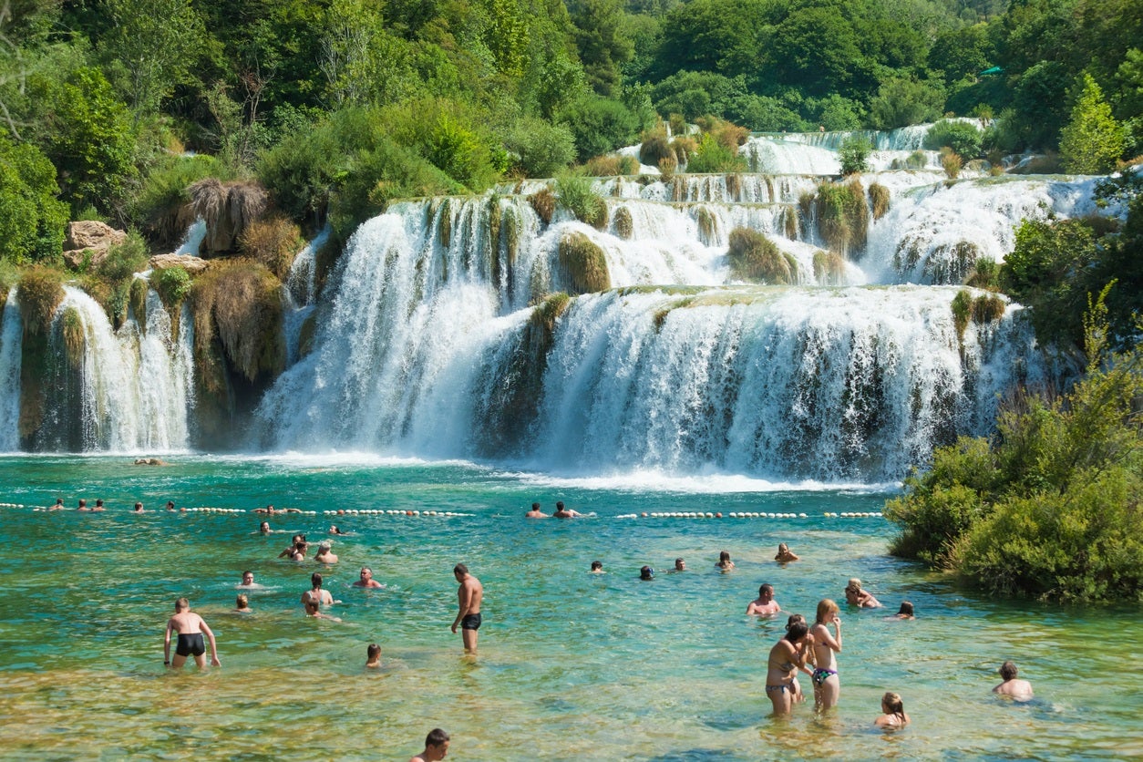 The waterfalls are a huge tourist draw