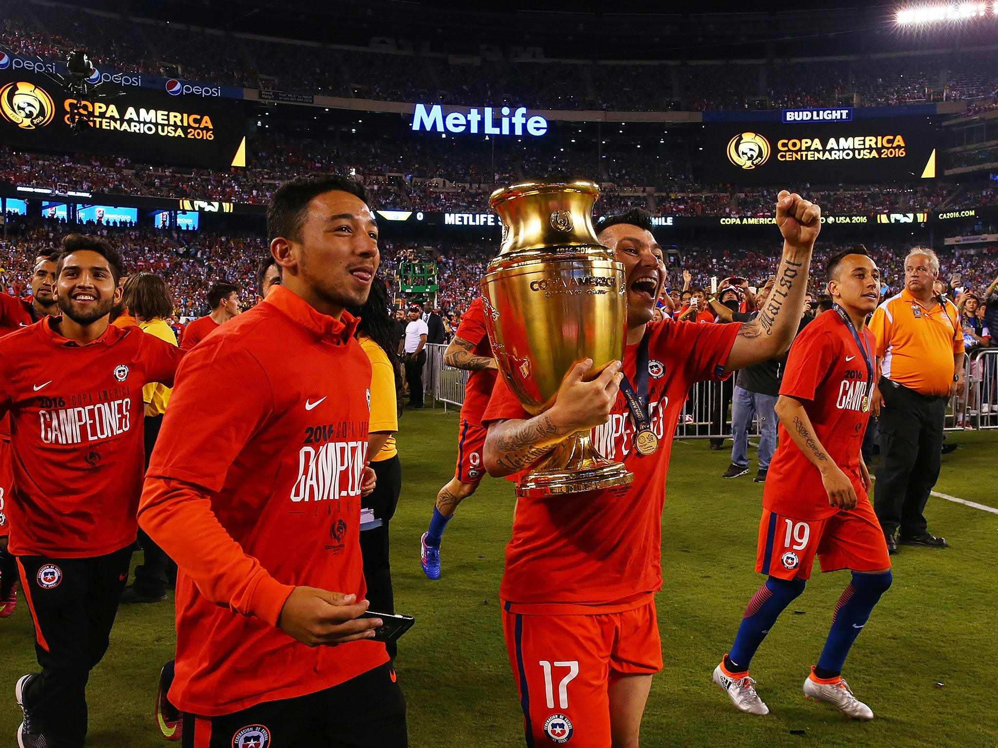 Chile lifted the Copa America in 2016 after beating Argentina on penalties in the final