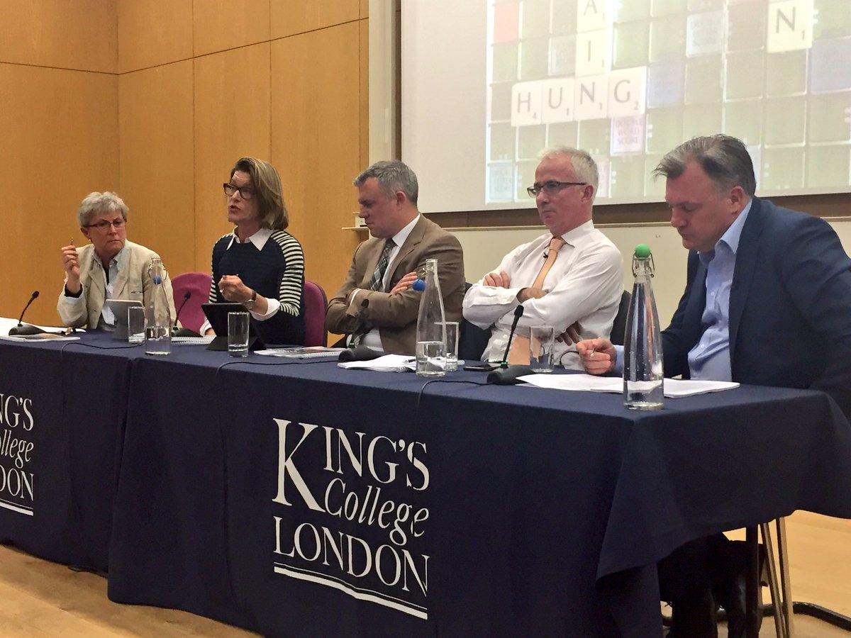 Gisela Stuart, Stephanie Flanders, Jon Davis, Peter Sands and Ed Balls at the Strand Group last night