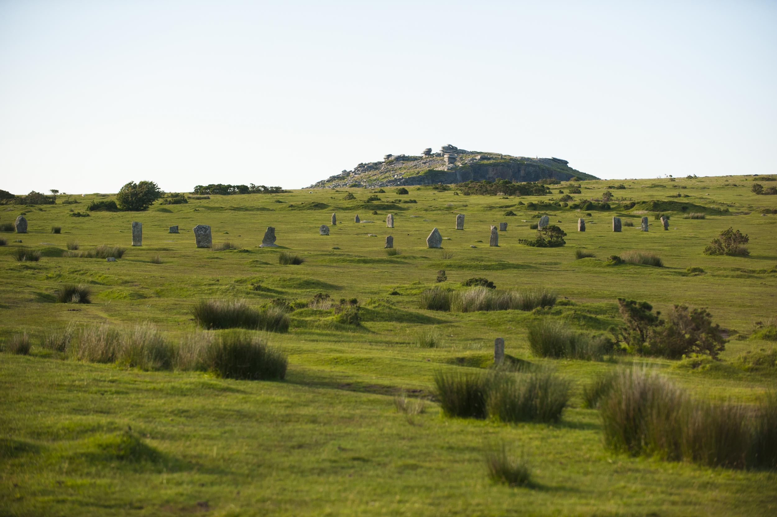 Prehistoric stone circles on Bodmin Moor