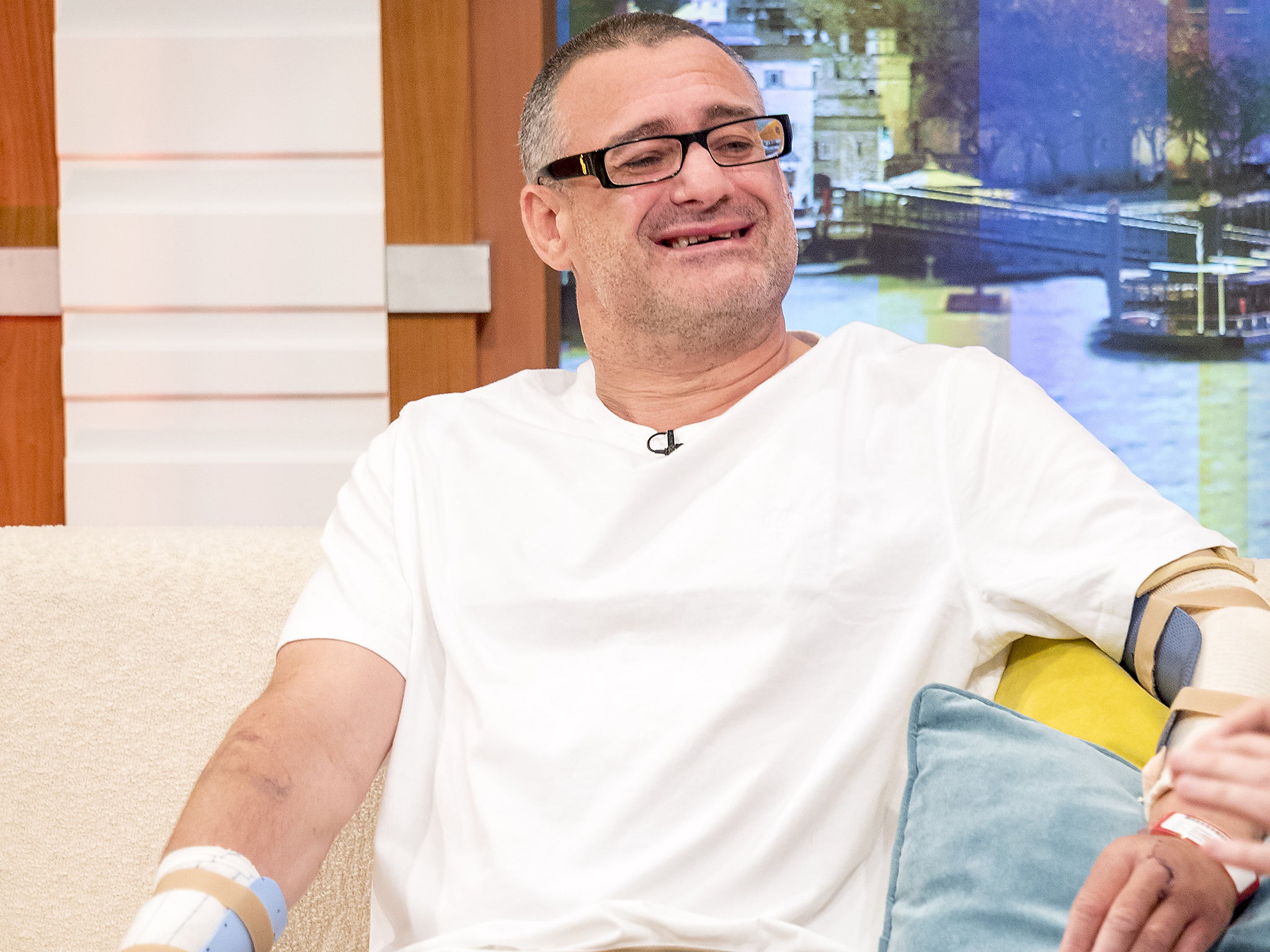 The man, famous for shouting 'f*** you I'm Millwall' at terrorists, said protestors were taunting him