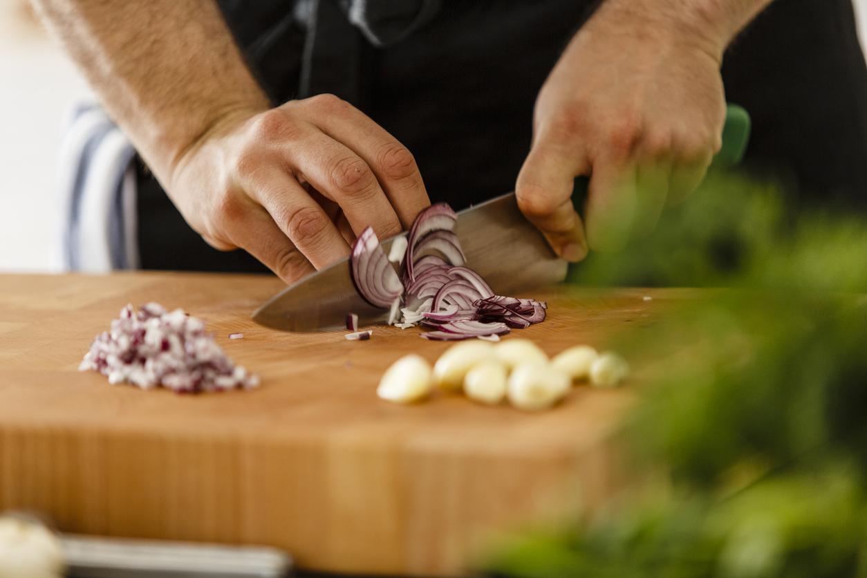 A 43-year-old man was arrested after becoming violent when he found onions in his food