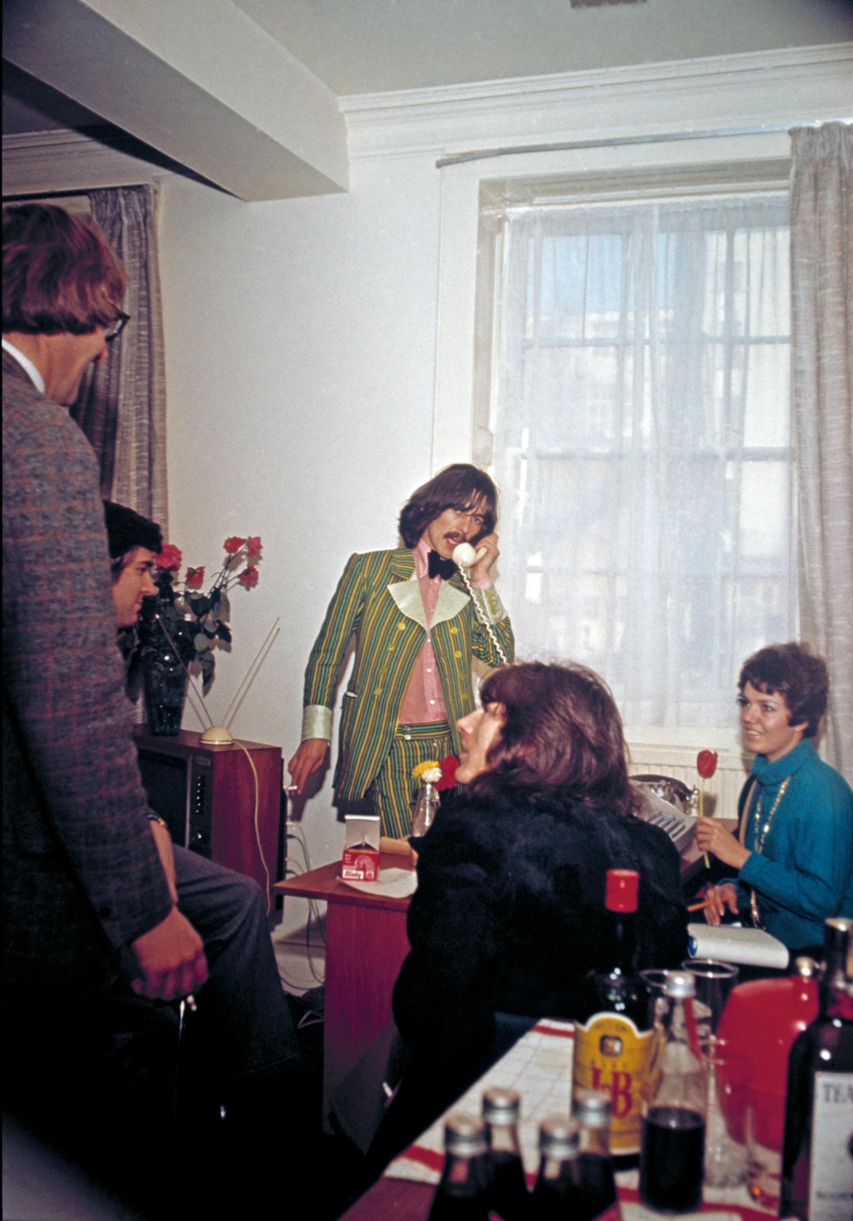 George Harrison at Apple Corps. Arguments over the business venture led to the band splitting up