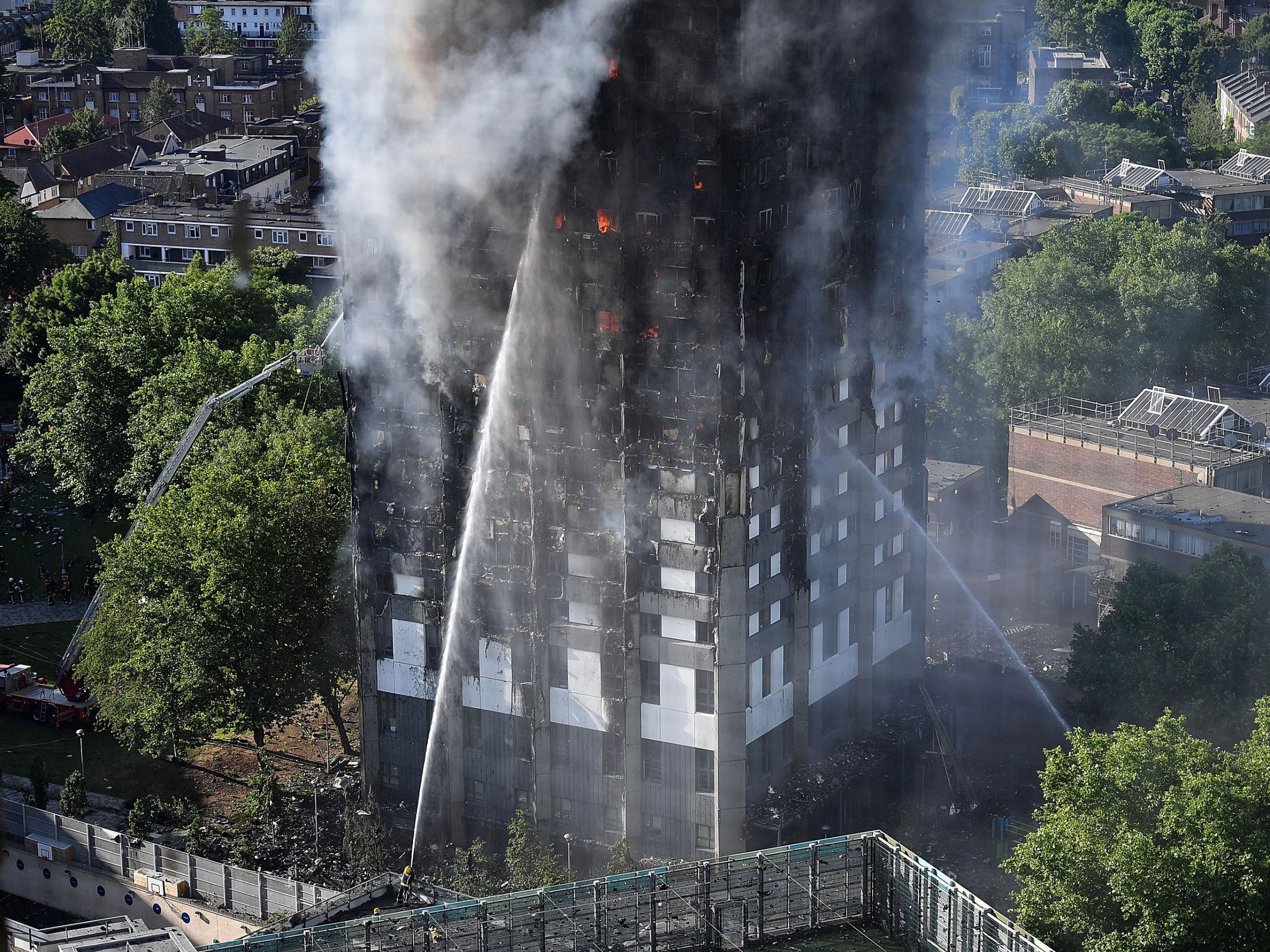 The top half of the building was gutted by the fire